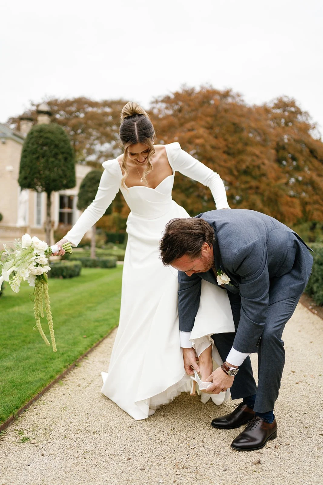 bride and groom portrait 