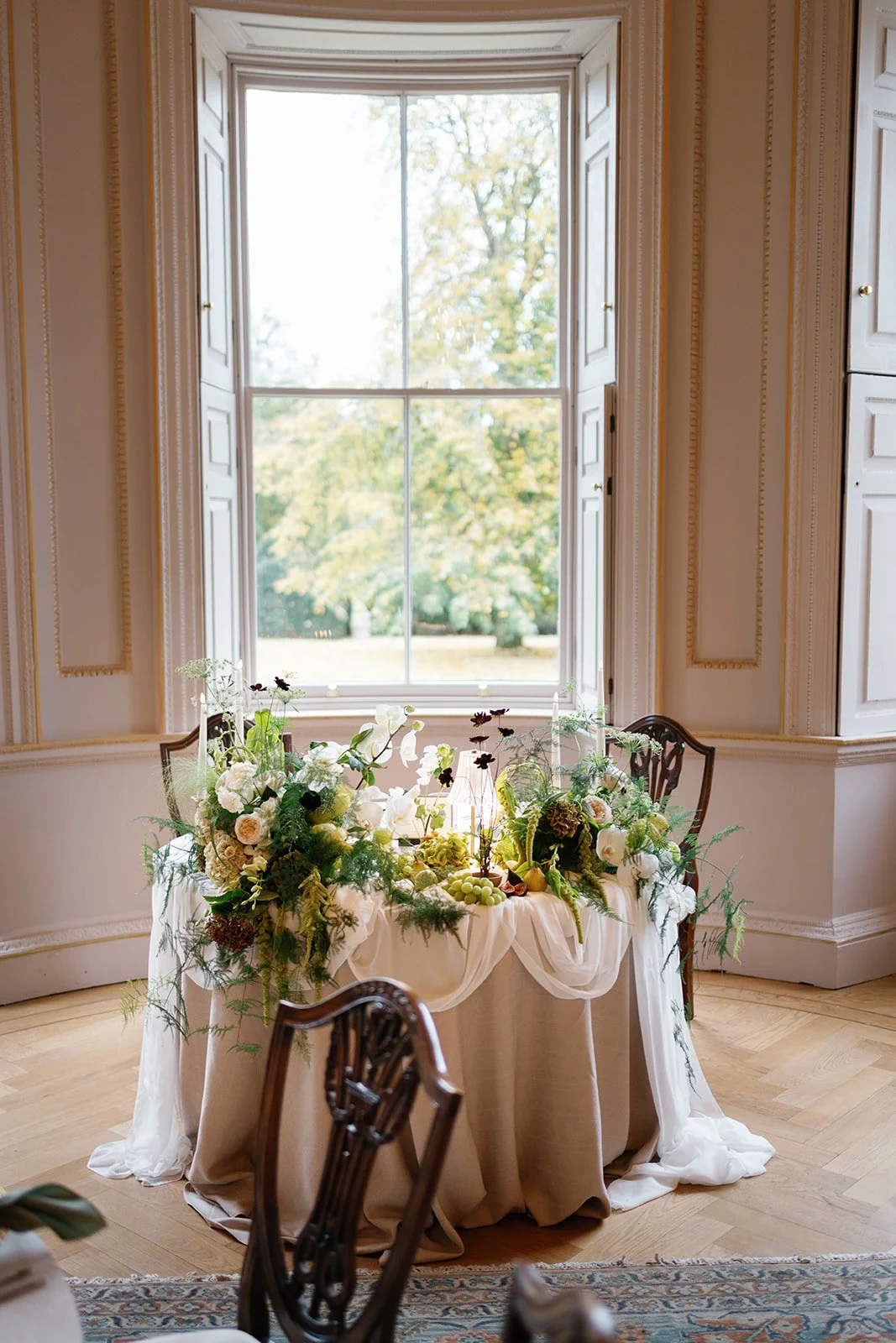 Sweetheart table at Hotham Hall Estate