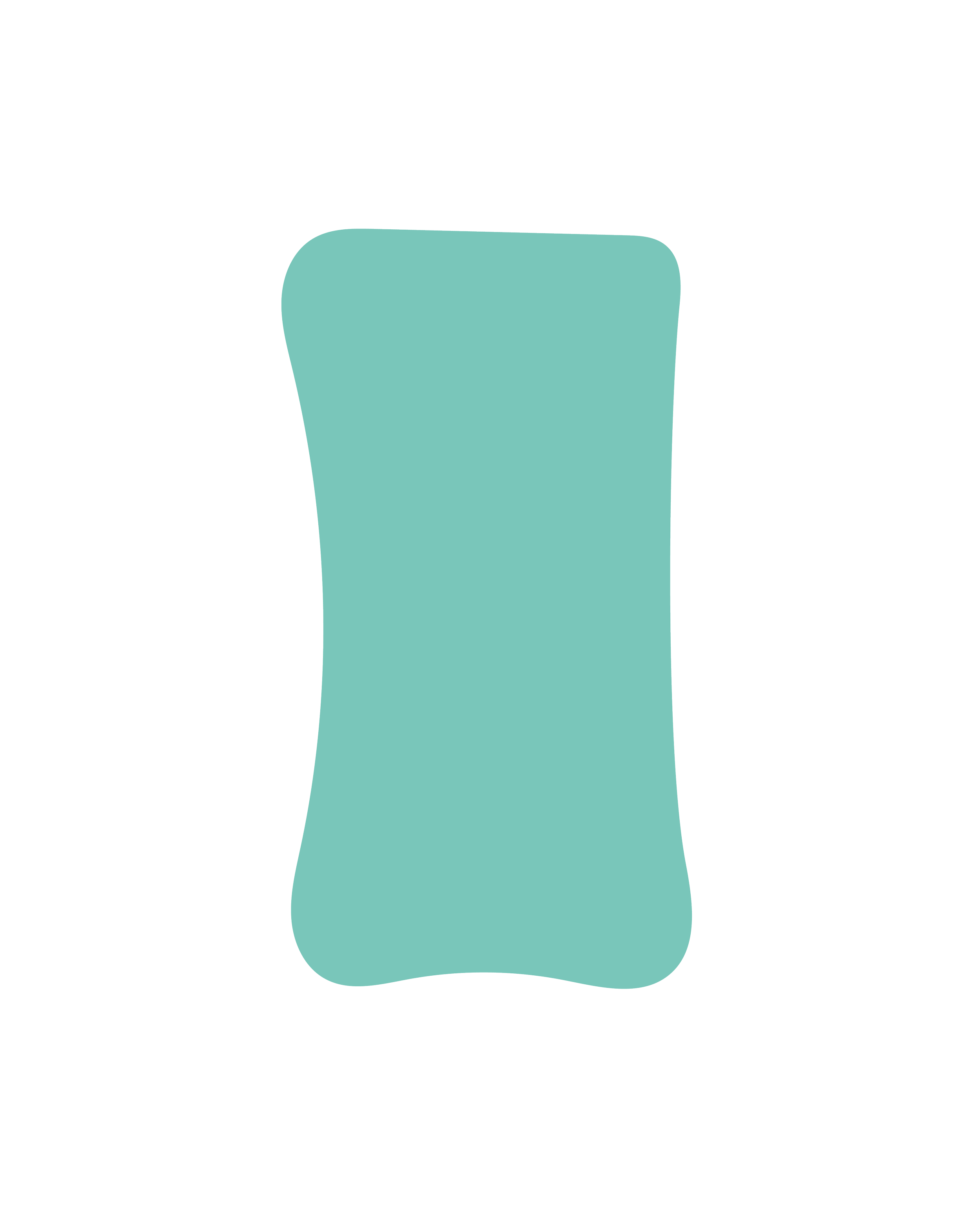 A light blue, irregularly shaped cushion or pillow on a black background.