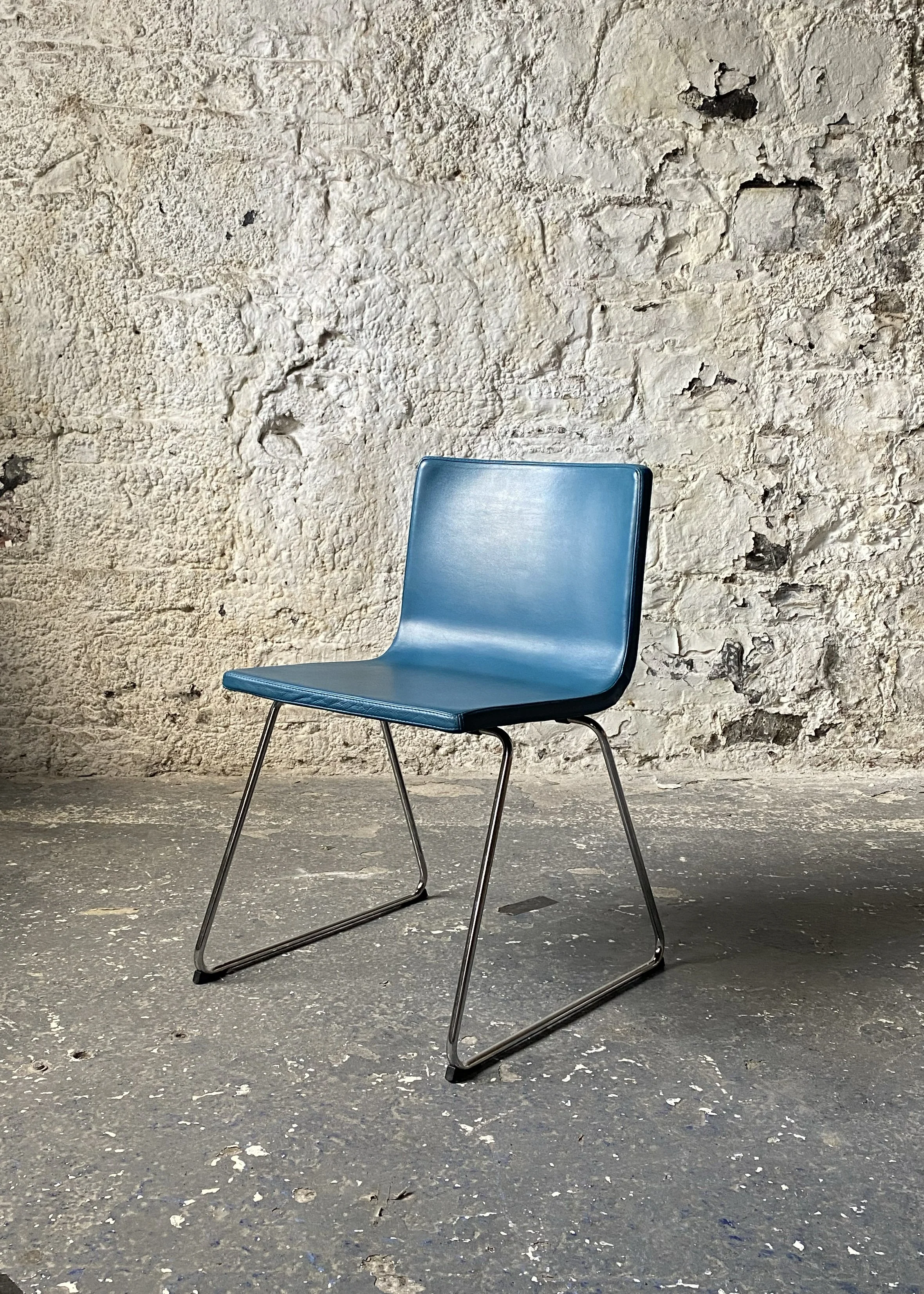 Blue Leather Chair