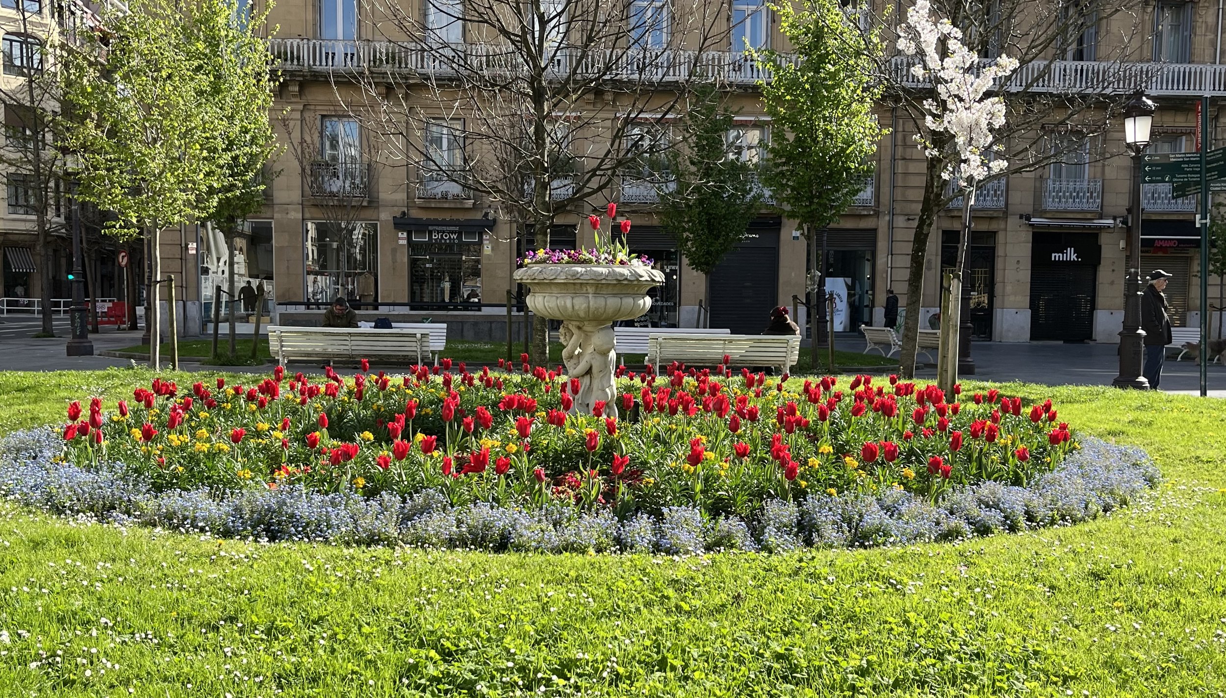 Floral bed at Good Shepherd Church -San Sebastian