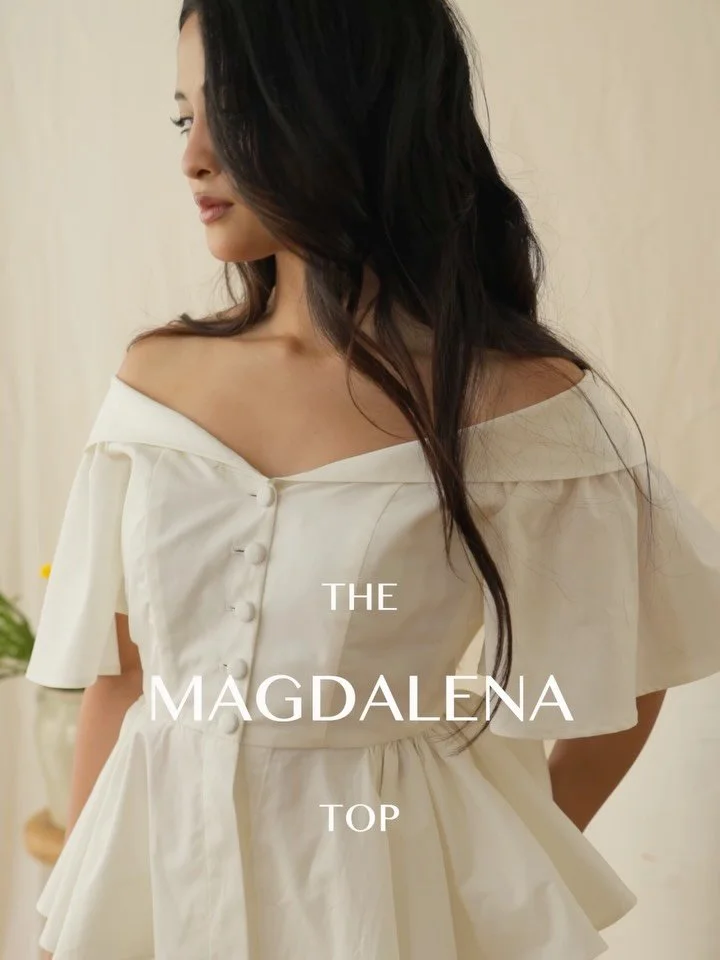 The Magdalena Top in Cotton. Available Friday, May 29th, through my website www.shoplaunion.com or the link in my bio.

A Maria Clara inspired top that you can wear anywhere. I love the subtle hint to this traditional silhouette that blends effortles