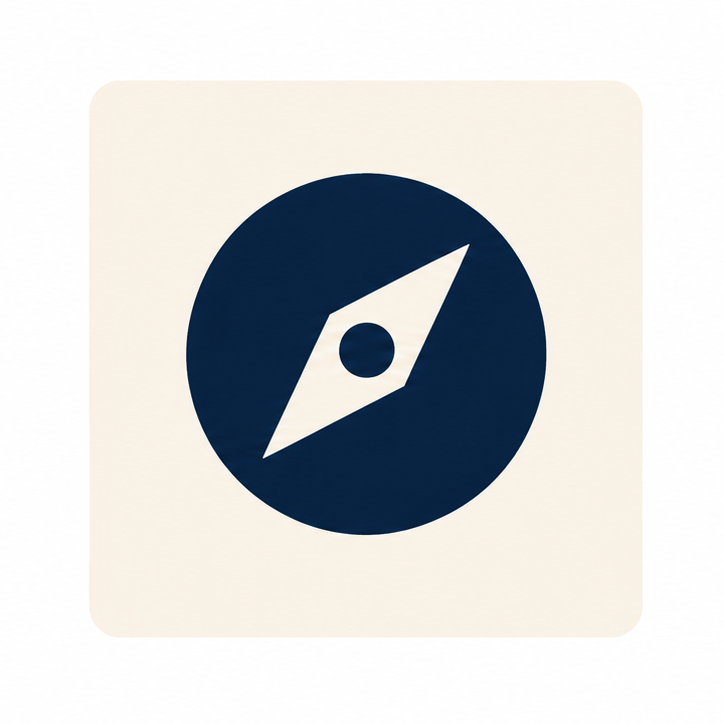 Compass representing guidance, direction and moving forward after a life-changing experience.