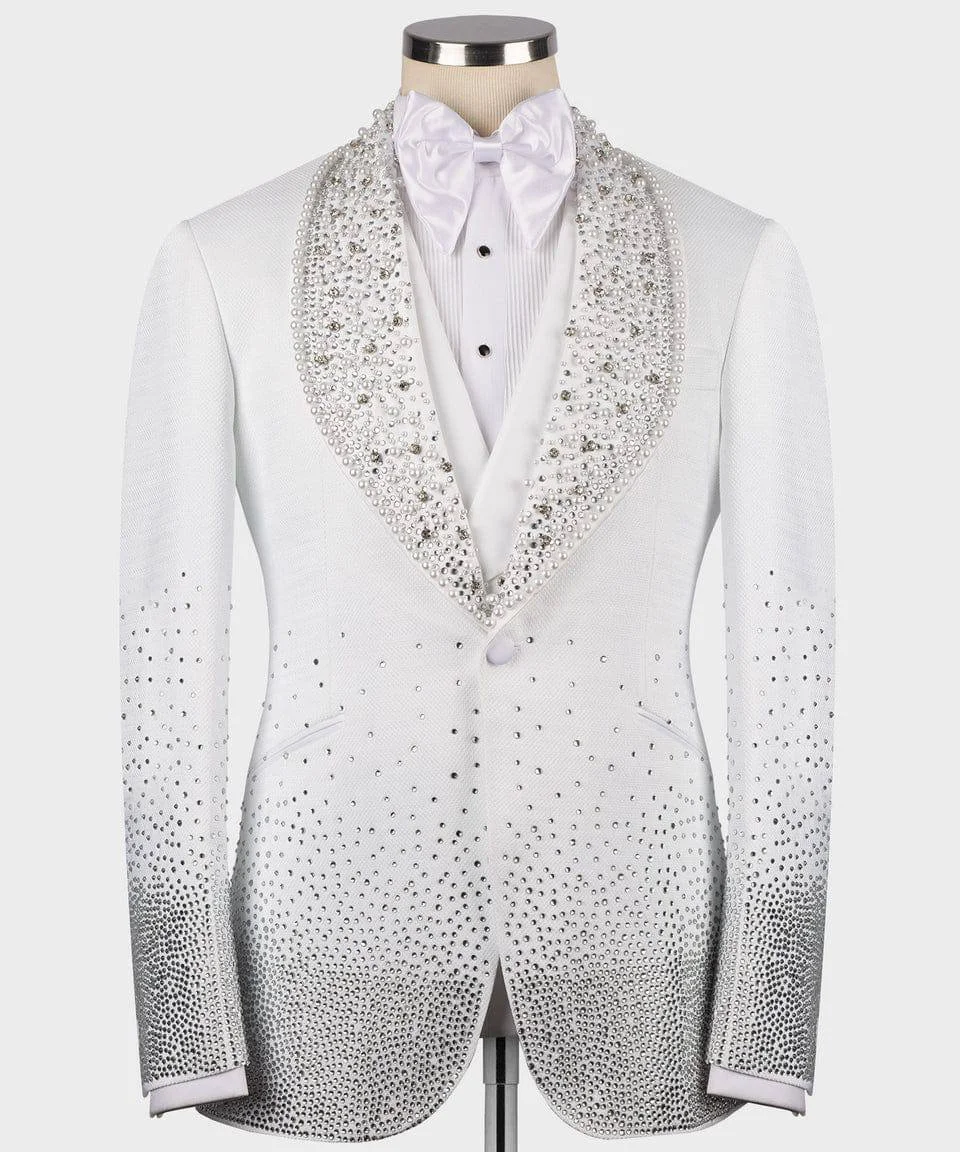Luxury White Crystal Tuxedo Collection