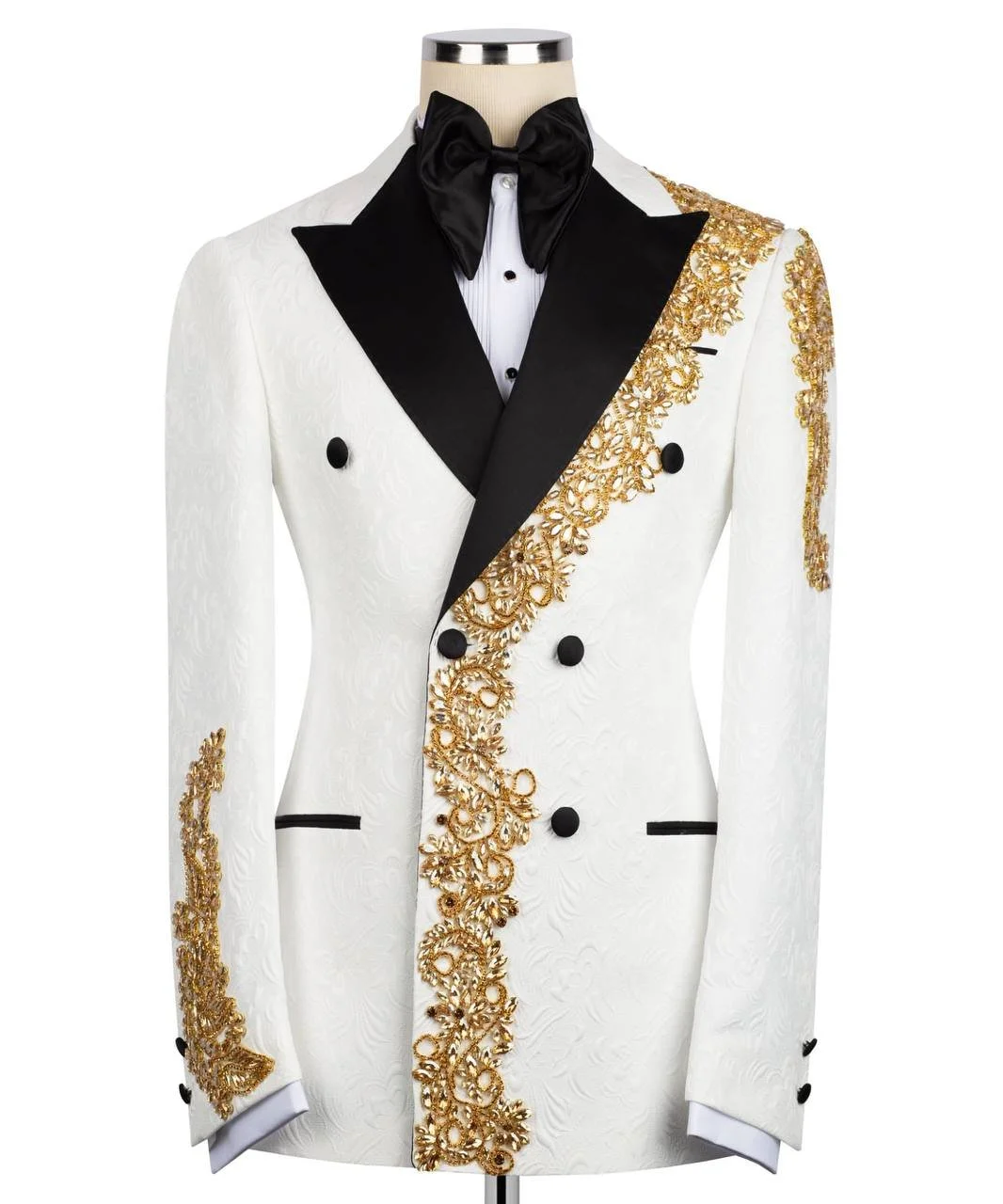 Signature Luxury Couture Embellished Tuxedo Collection for Weddings, Galas and Red Carpet Occasions