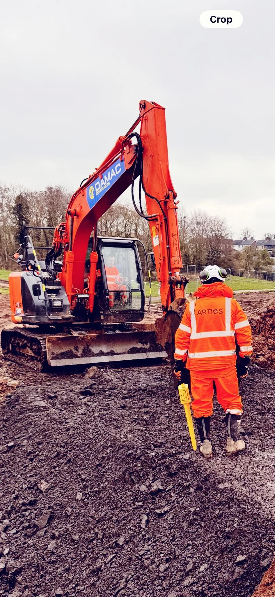 UXO Engineer conducting Watching Brief for intrusive ground works/excavations