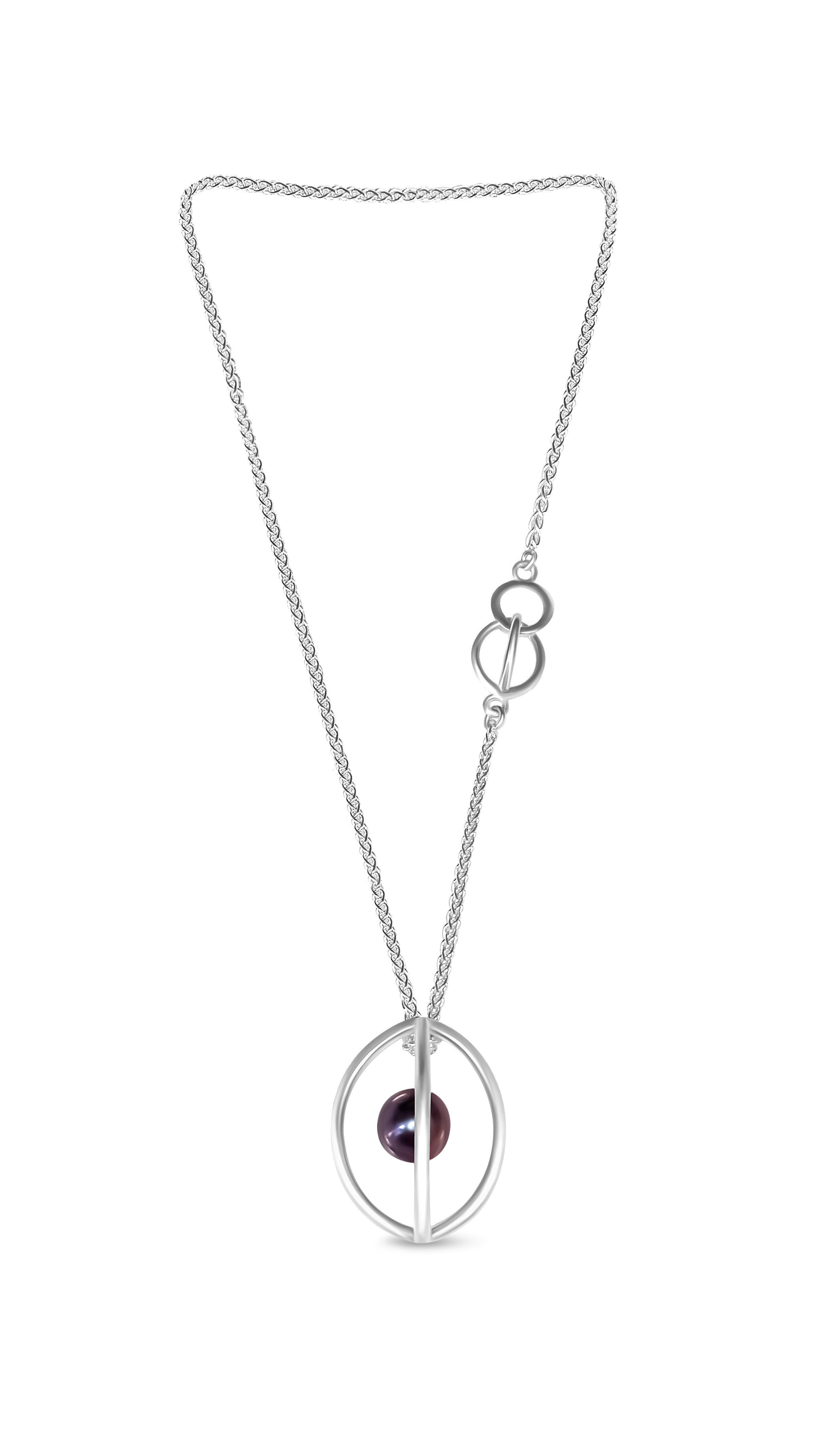 Sterling silver and Pearl Necklace - Juntos Silver and pearl necklace - Bello Creations | London