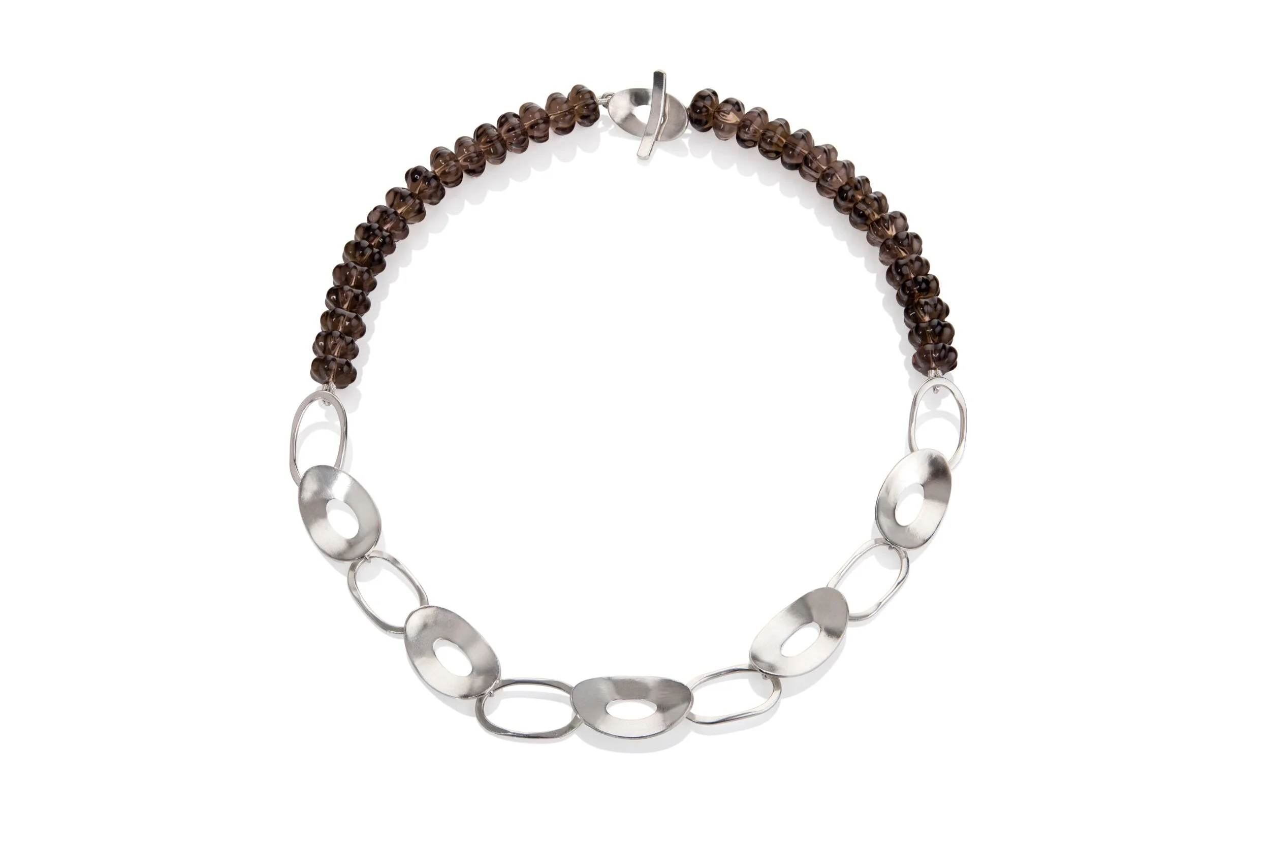 Smoky Quartz and Silver Necklace - Bello Creations | London