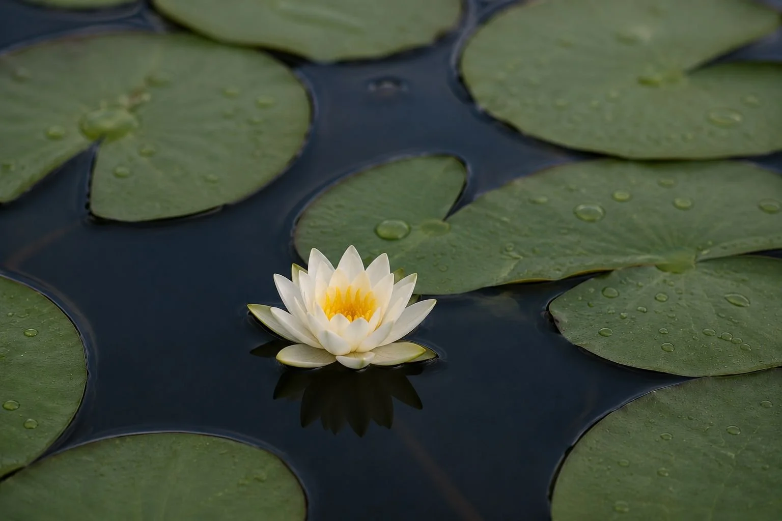 Water lily pads at Kew Gardens inspiring the Floating Ovals jewellery collection