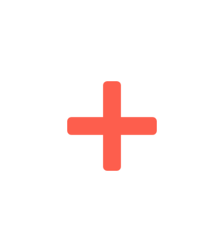 Red cross symbol on a black background.