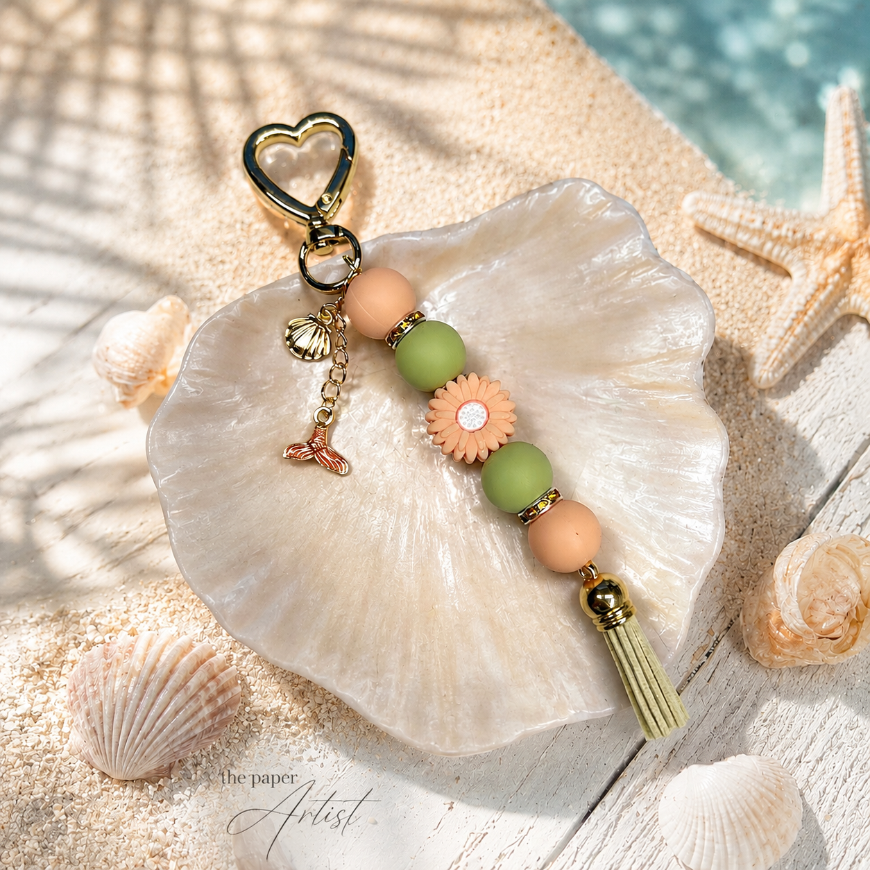 Seaside Blooms Key Charm Dangler