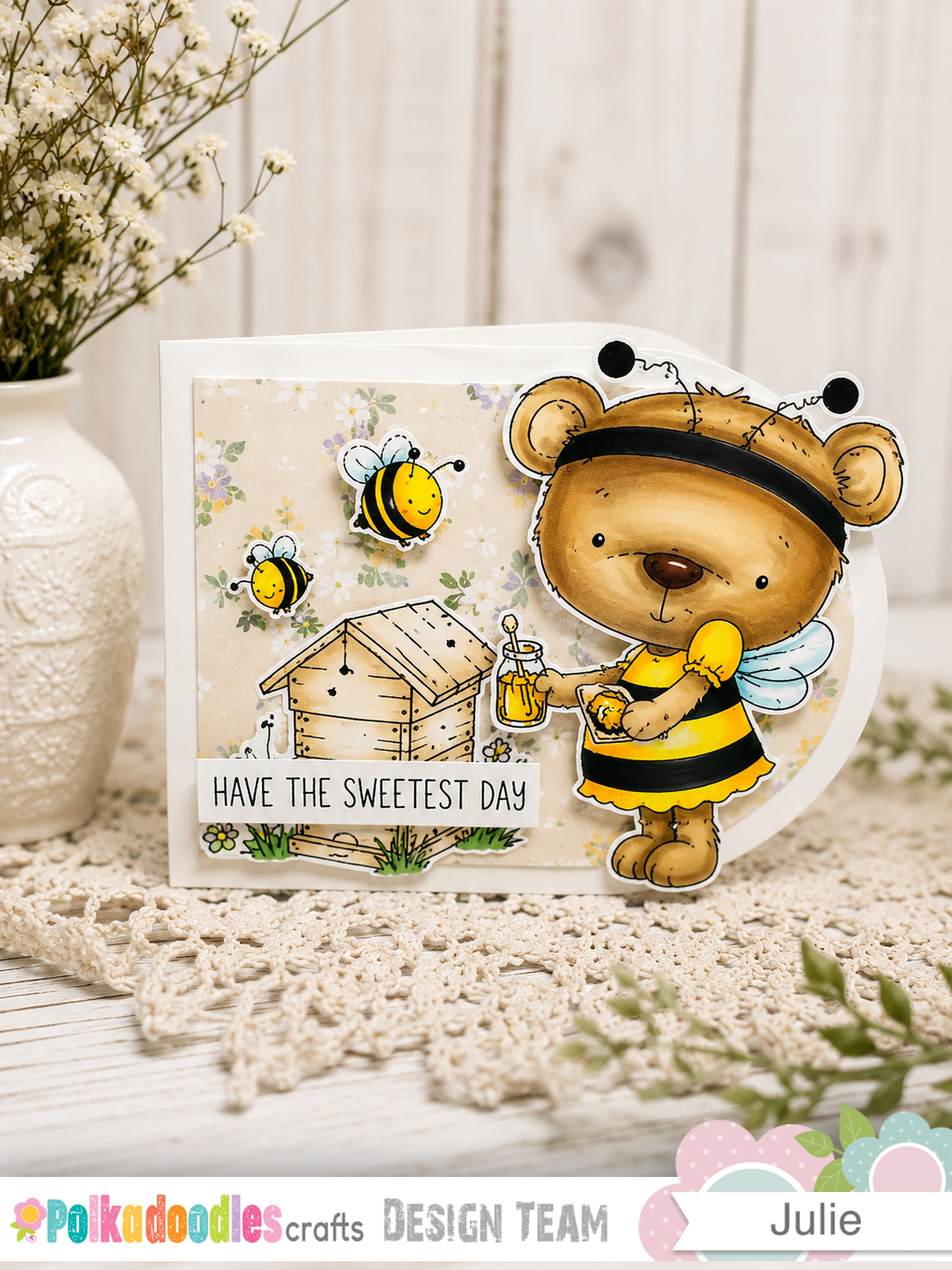 Bee Happy with Bella Bee – A Sweet Twist on an Arch Card
