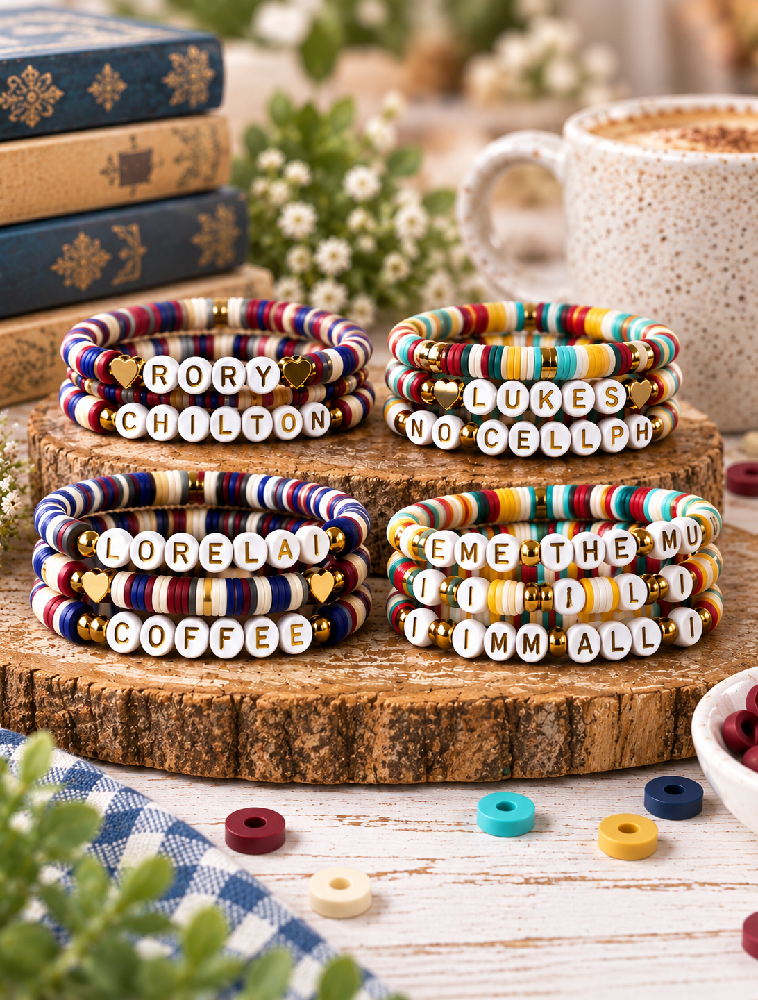 Coffee, Chaos &amp; Heishi Beads: Creating Gilmore Girls Inspired Bracelet Stacks