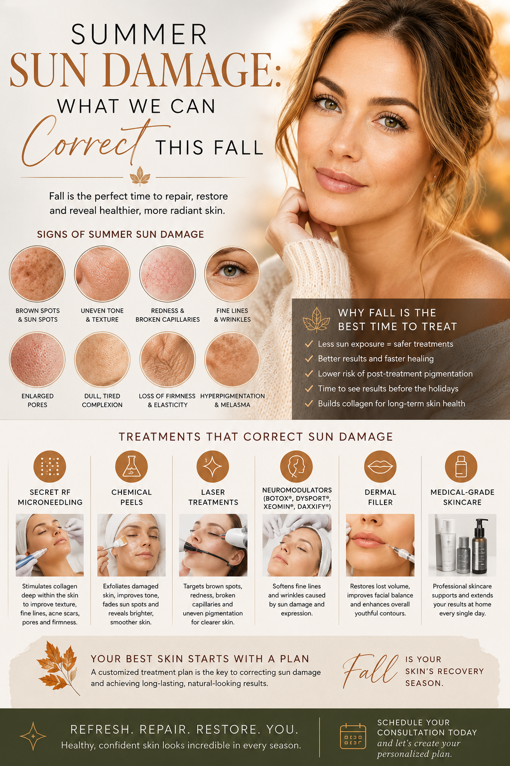 Summer Sun Damage: What We Can Correct This Fall