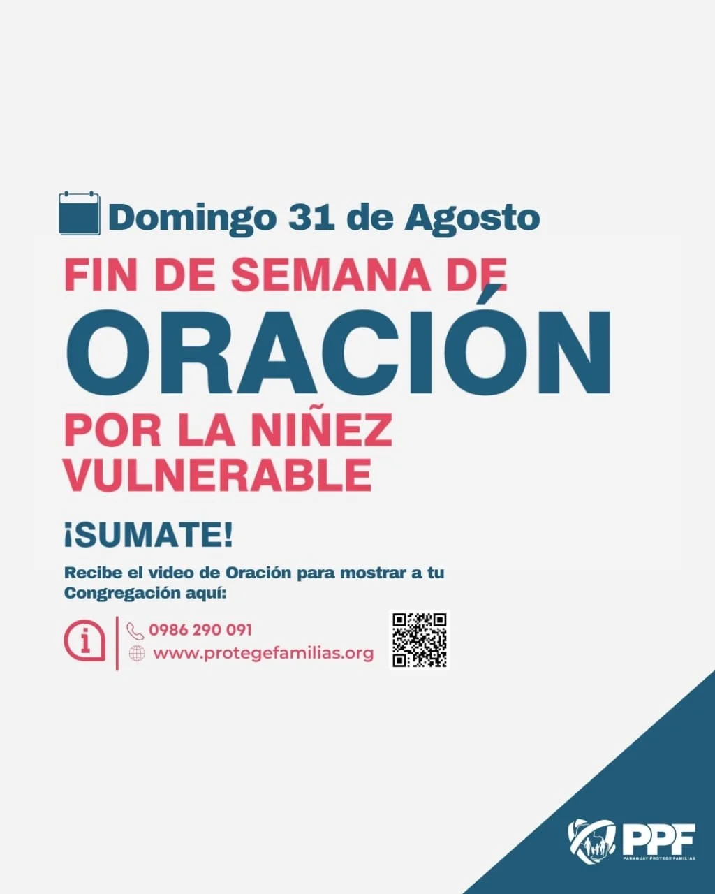 Fin de semana de Oración por la Niñez vulnerable
