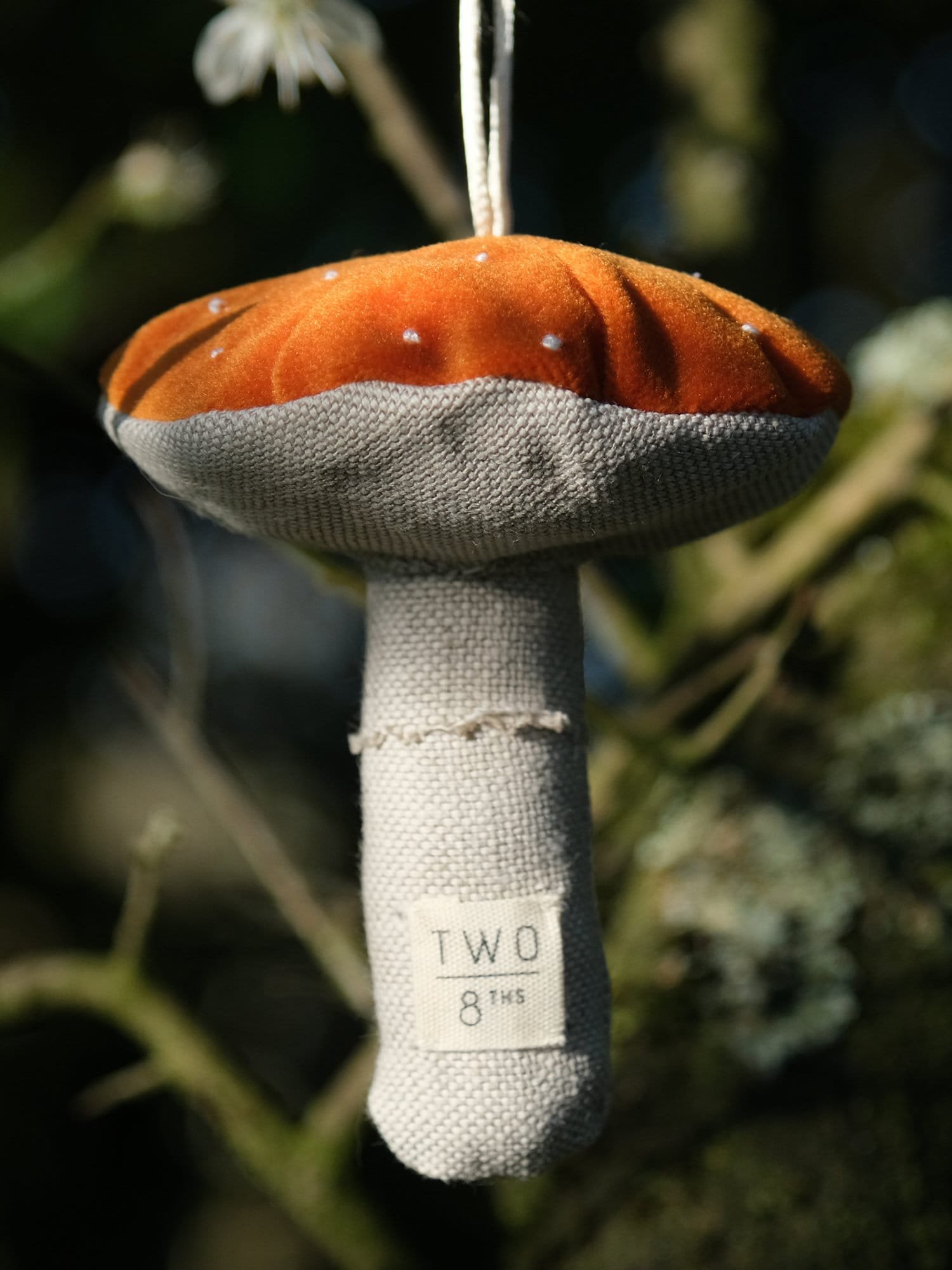 Set of Velvet Toadstool Decorations