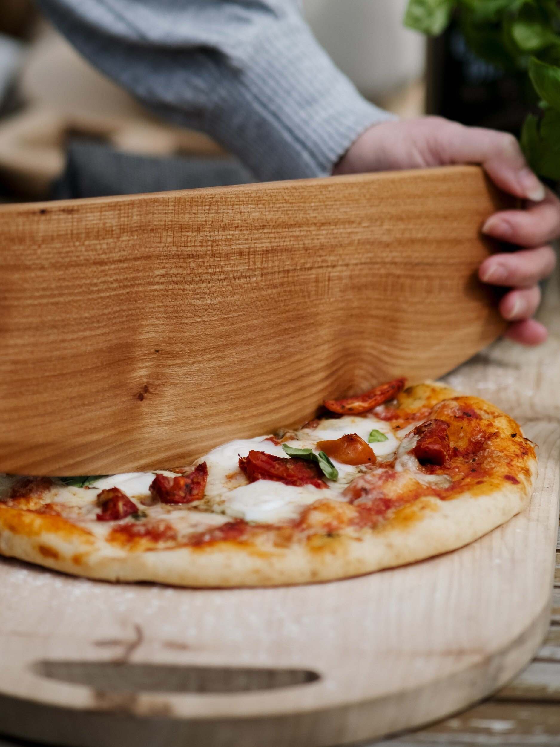 Rock n Roll Hardwood Pizza Cutter
