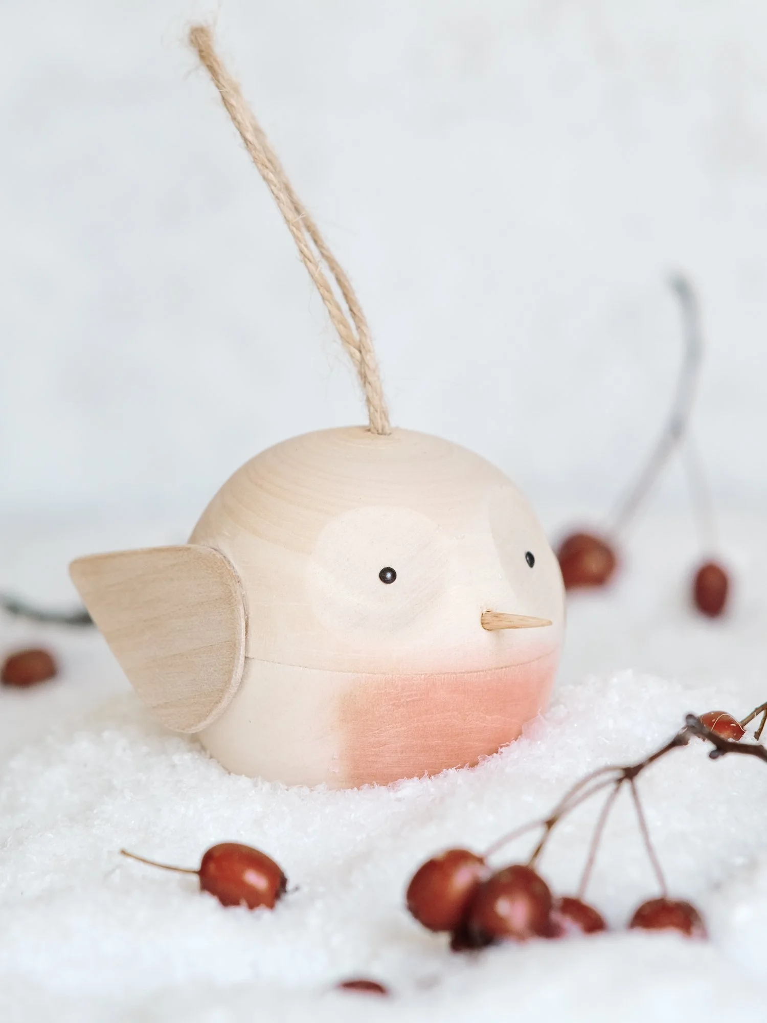 Always Near Robin Red Breast Wooden Christmas Tree Decoration