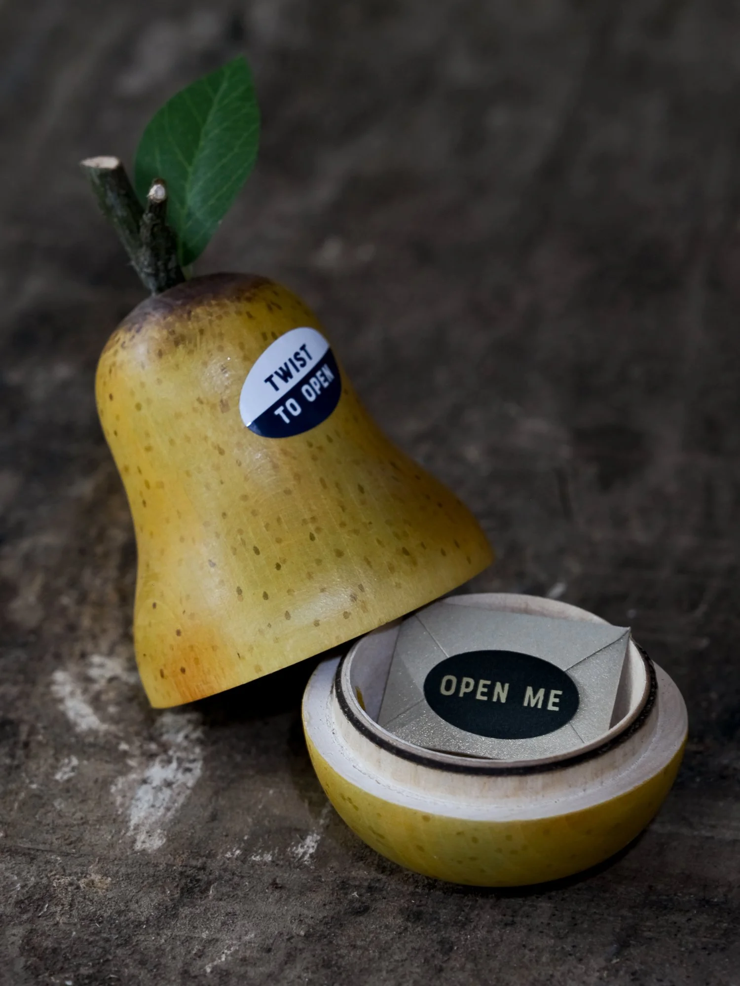 The Perfect Pear with secret love note, anniversary and valentines gift