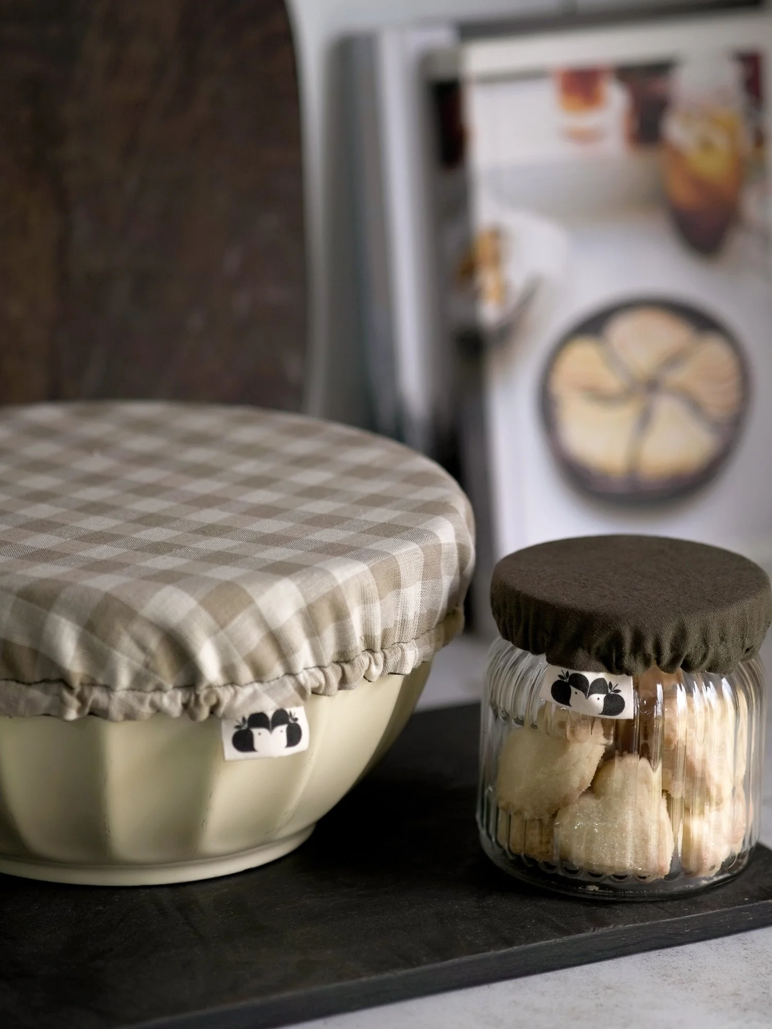 Reusable linen bowl cover cottagecore style