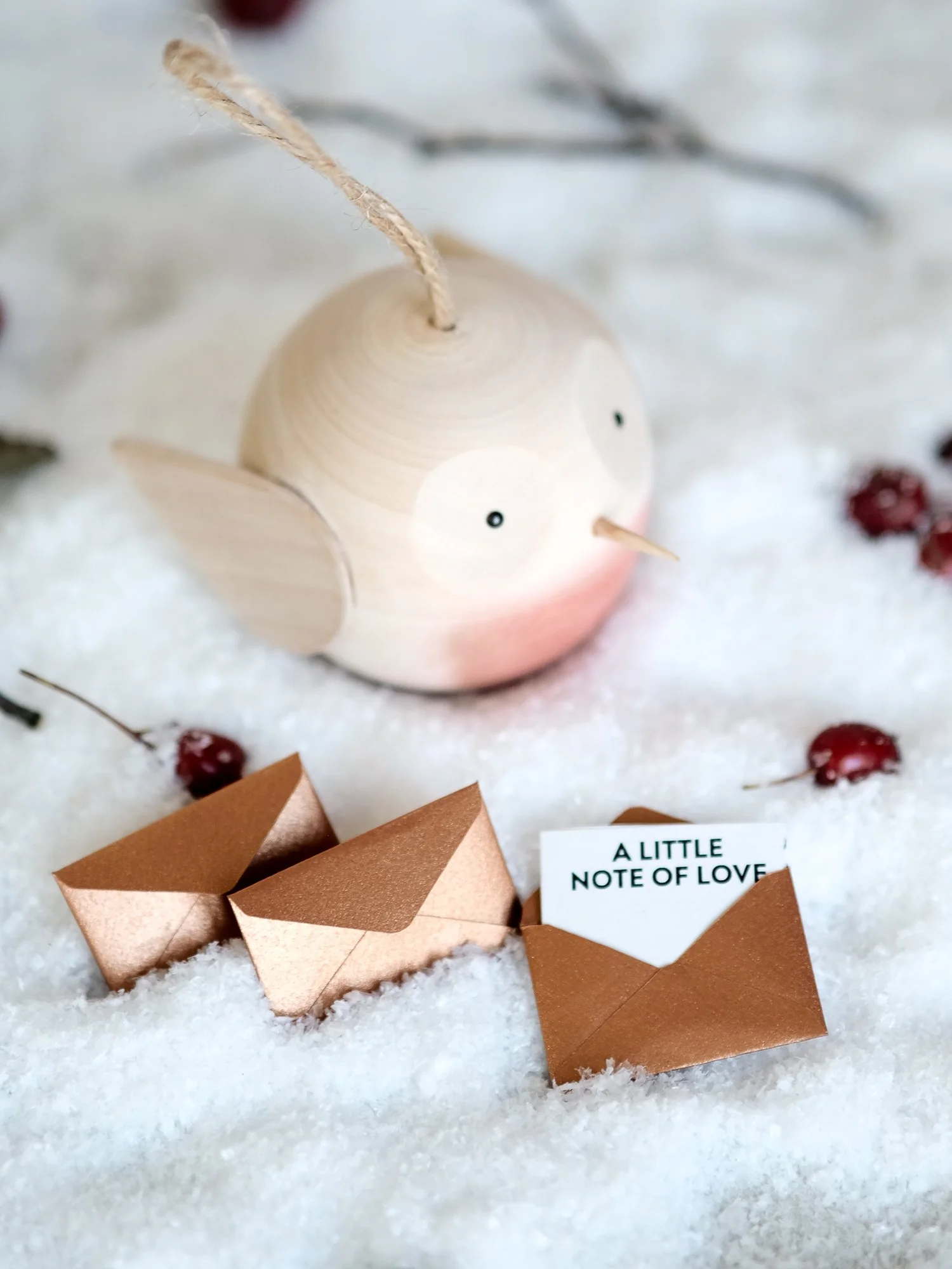 Always Near Robin Red Breast Wooden Christmas Tree Decoration