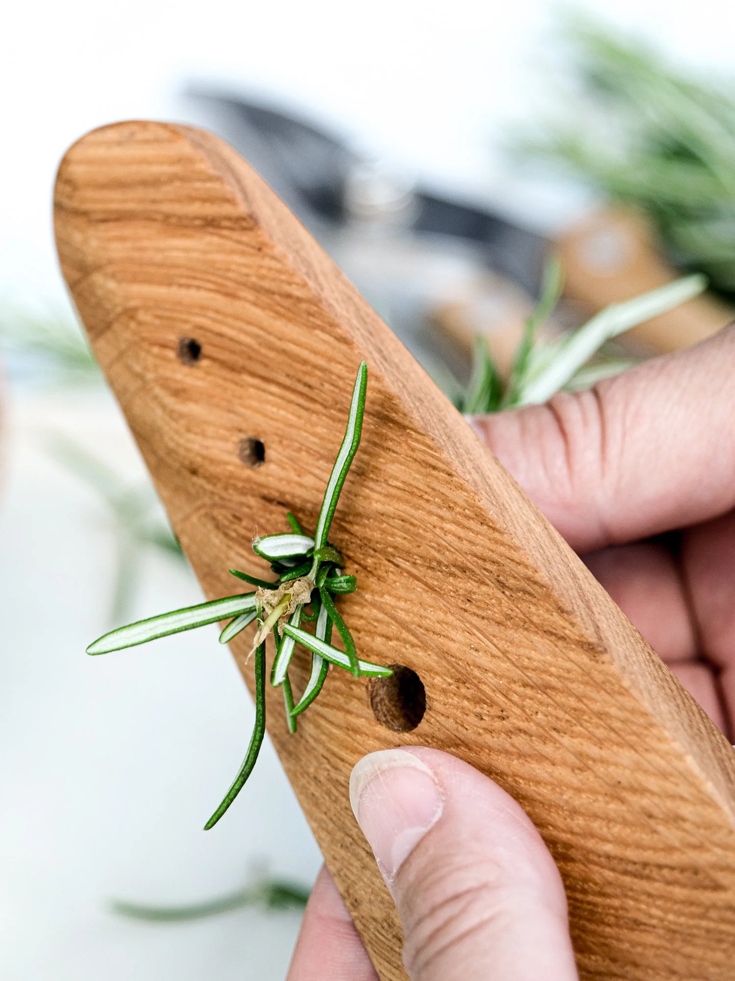 wooden herb stripper