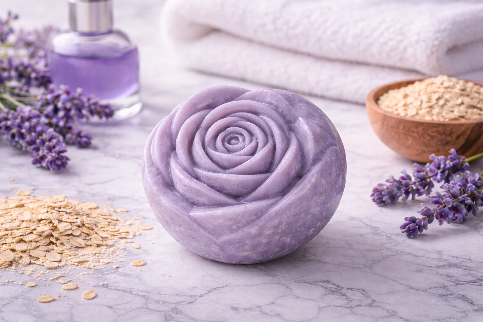 KayMays™ Donkey Milk & Oatmeal Soap – Lavender Rose
