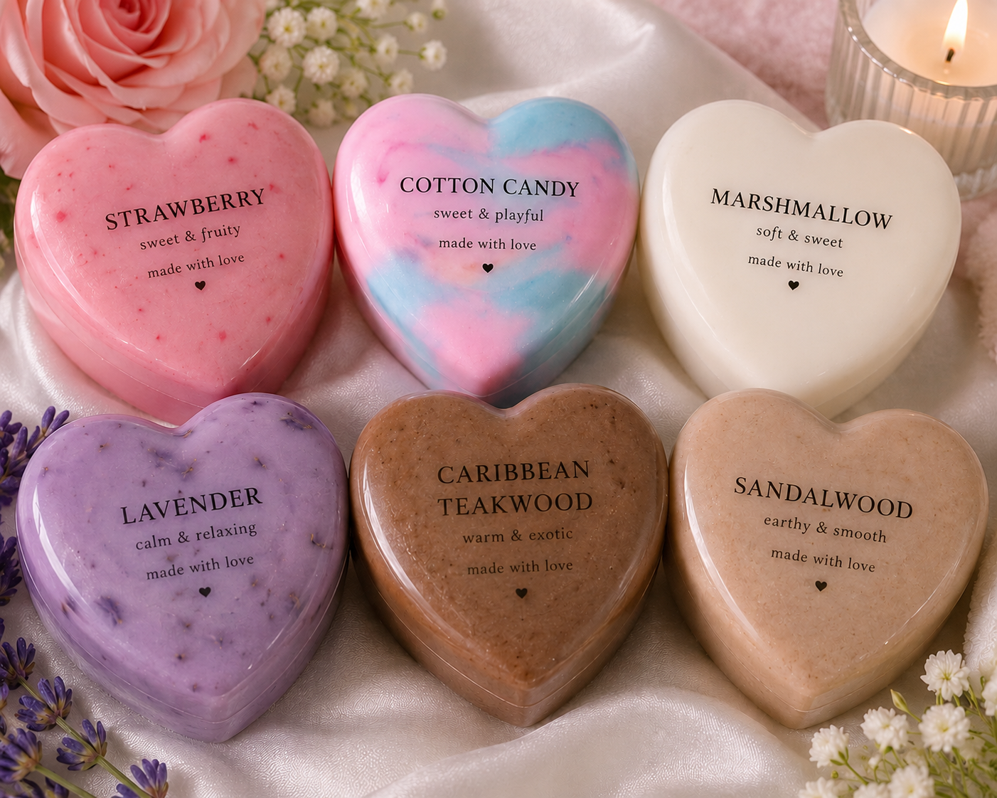 KAY-MAY’S Heart Collection Soap Bars 🫧🤍