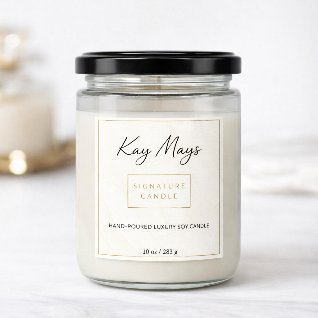 Kay Mays Signature Candle – Hand-Poured Luxury Soy Candle