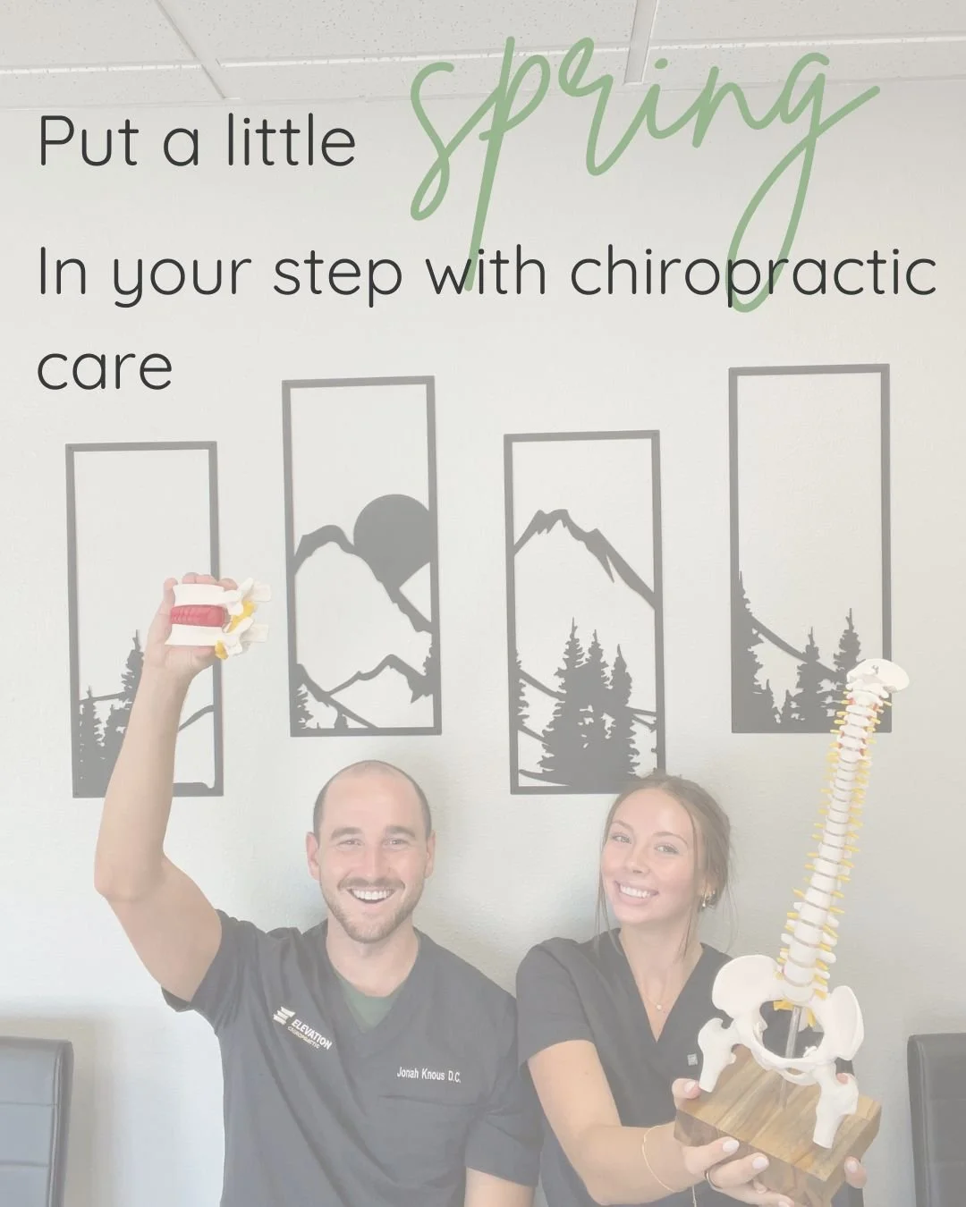 Spring is a season of renewal 🌼
If you&rsquo;re ready to feel refreshed, energized, and moving better, it starts with your spine. Put a little spring in your step with chiropractic care and step into the season feeling your best! 

We can't wait to 