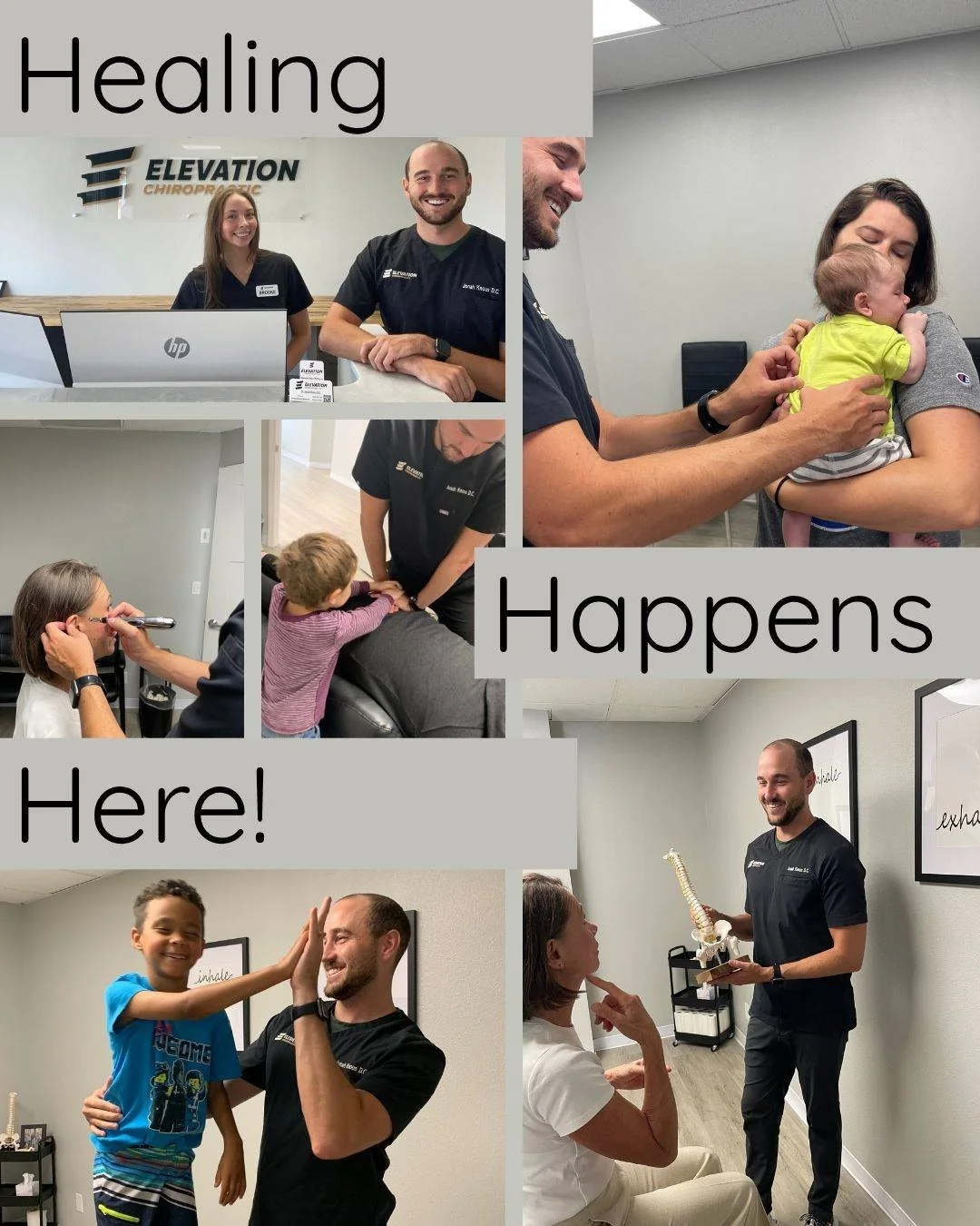 Healing happens here&mdash;one adjustment, one step, one breakthrough at a time.

At Elevation Chiropractic, we focus on more than temporary relief. By improving spinal alignment and supporting the nervous system, your body is better able to heal, ad