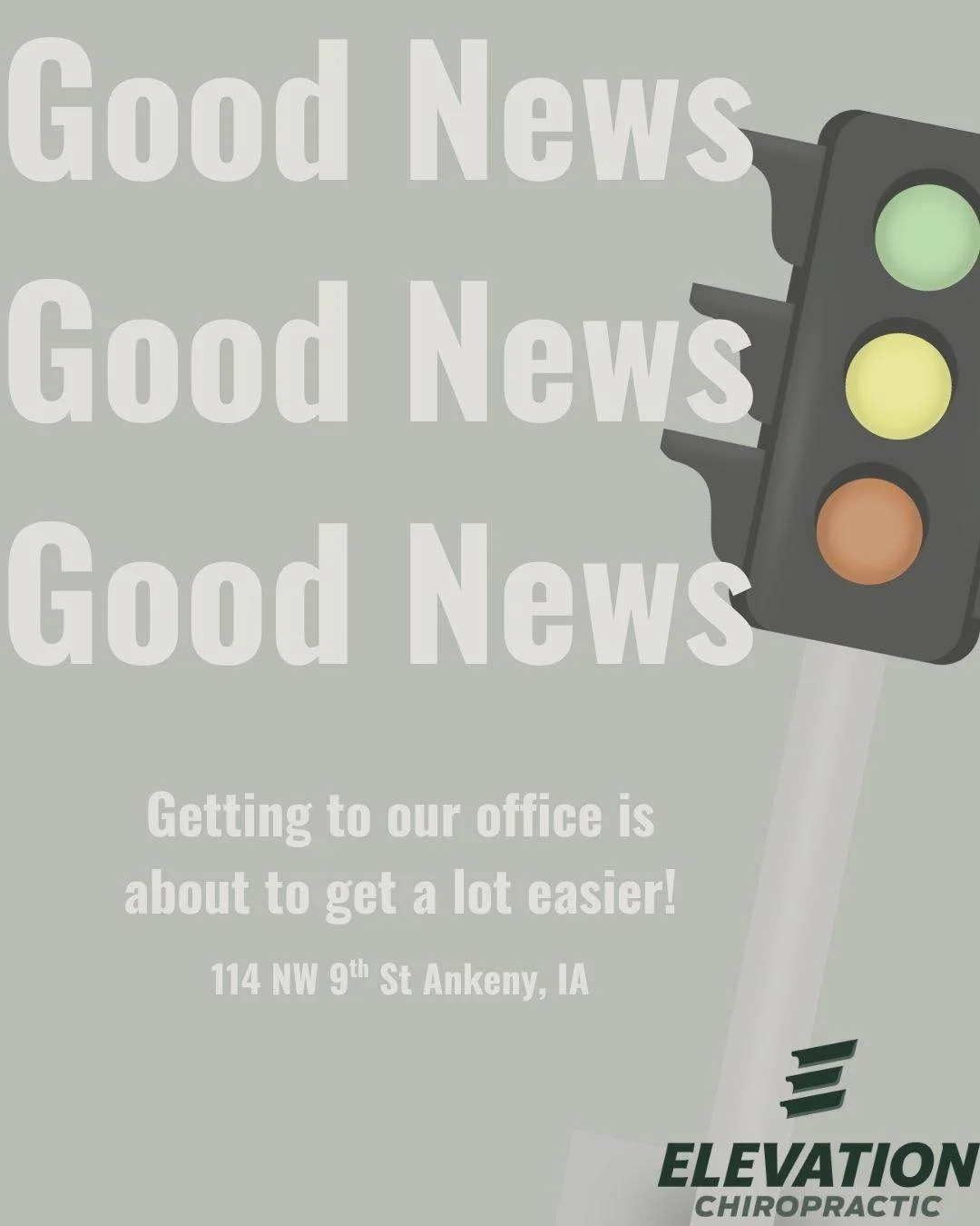 We have some exciting news for your feed! The stoplights on 9th Street are officially turning on today!🚦 

Getting to the office just got a little easier. Stop by, try out the new road, and come say hi &amp; get adjusted&mdash; we&rsquo;re excited t