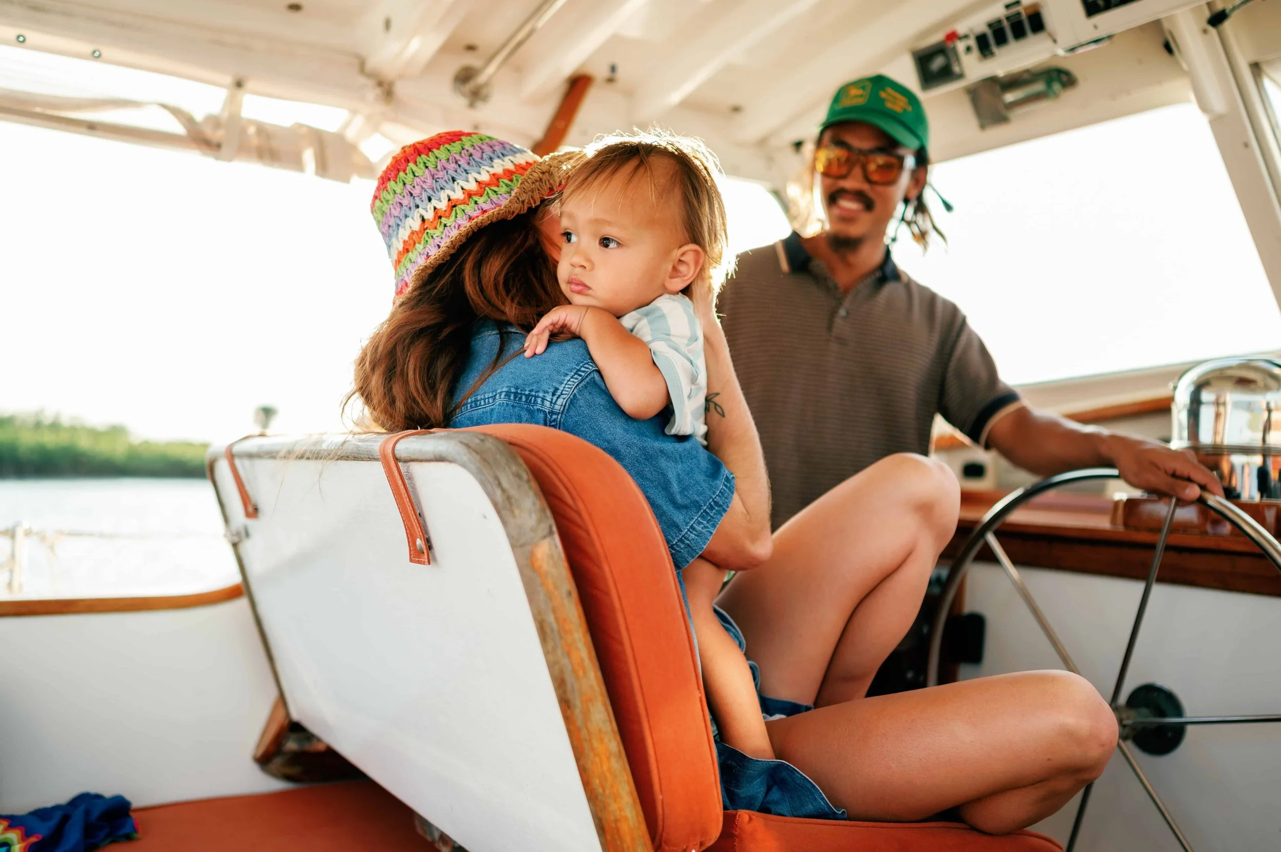 family session on a boat