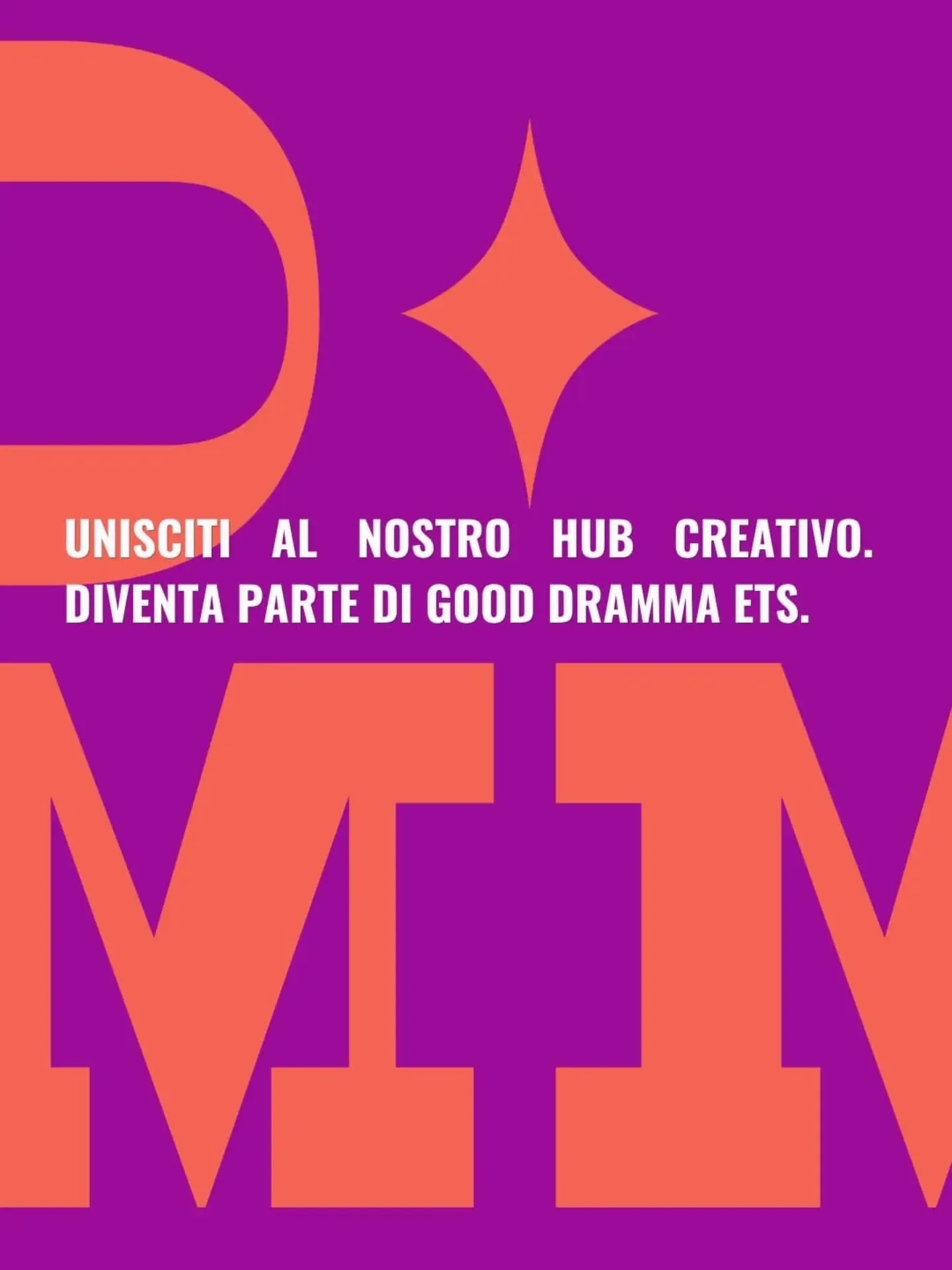 Aderire all'hub creativo di Good Dramma ETS.
Perch&eacute;? Ma come funziona?
Scrivici se vuoi far parte della nostra community ❤️&zwj;🔥