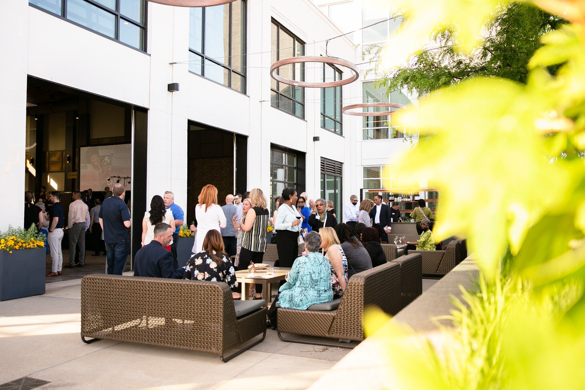 Patio season is just around the corner!

We're reminiscing about the Big Hearts Gala for @furniturebankcoh  Furniture Bank of Ohio, where guests could wander between the Social Hall and Patio through open garage doors as they enjoyed their evening. 
