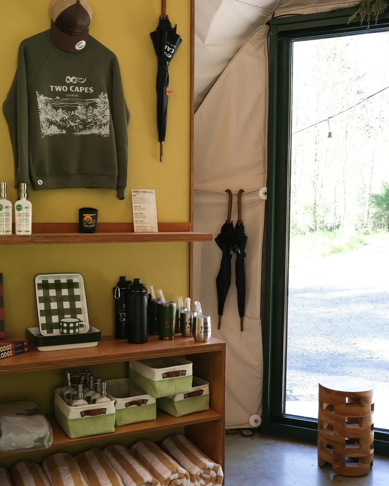 Make sure you visit our lobby shop to find some of our favorite local goods and treats. Something for the room, something for the road.

#TwoCapesLookout #OregonCoast #PNWTravel #GlampingOregon #PacificCity