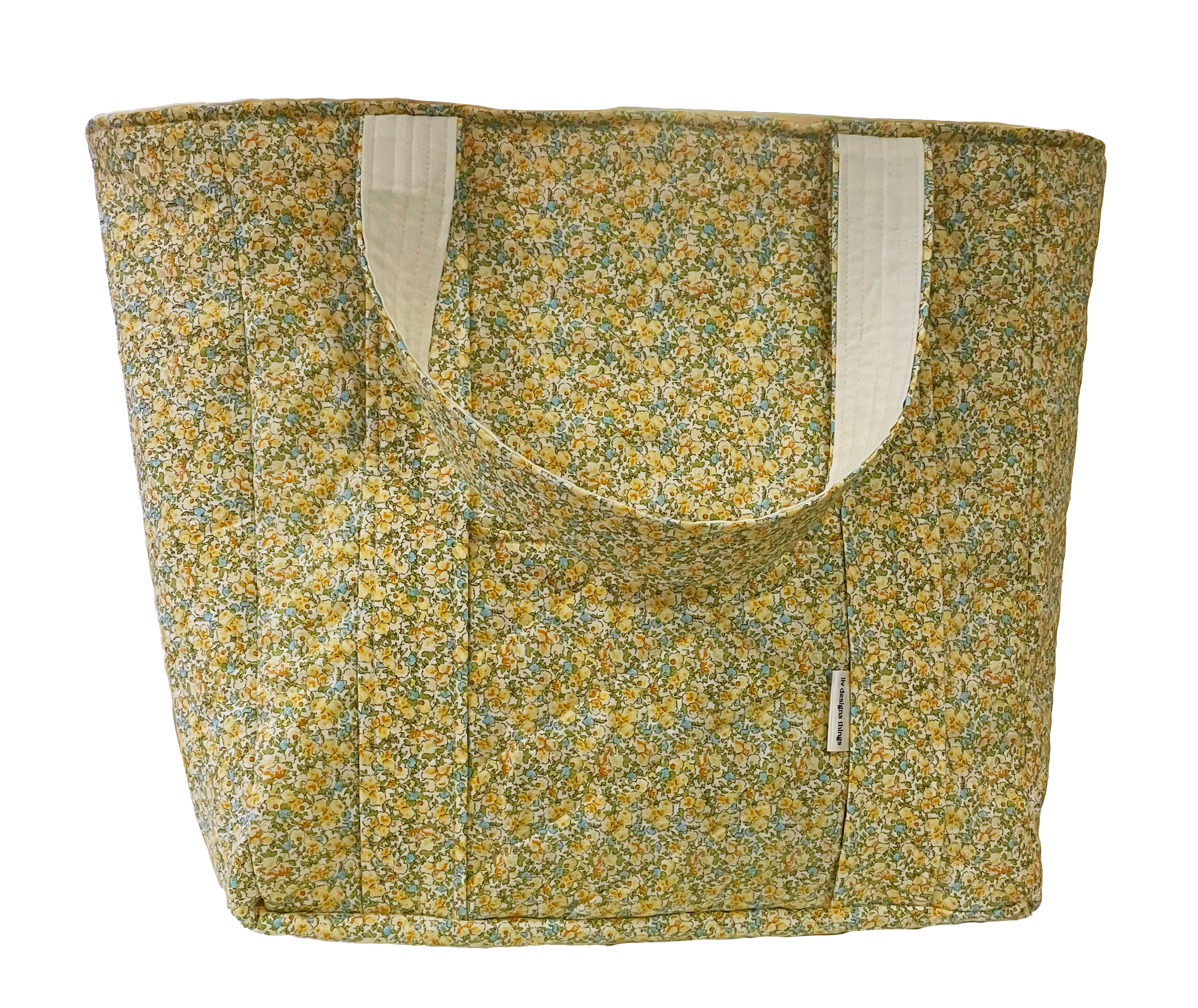 Yellow Flower Quilted Tote