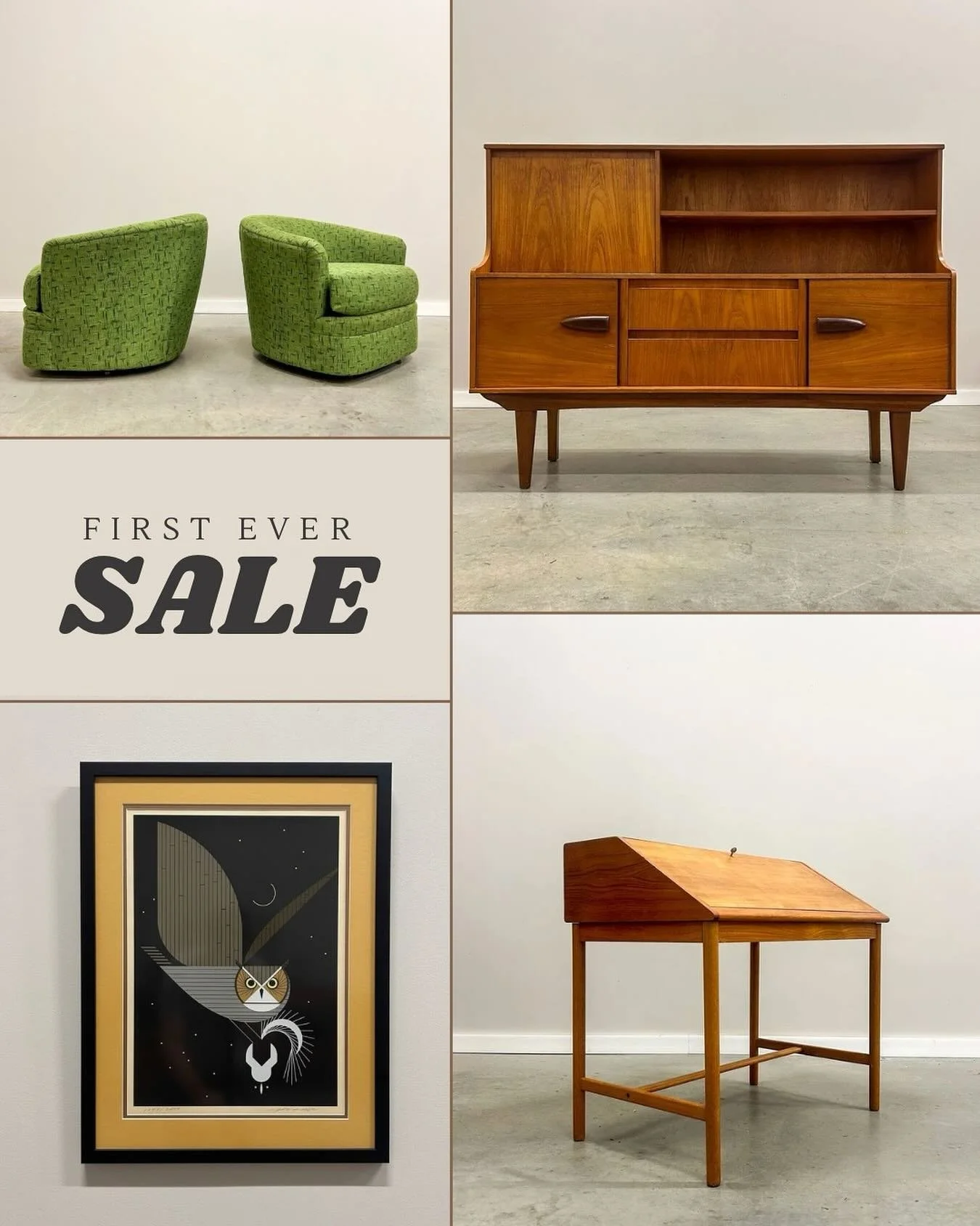 For the very first time, we&rsquo;re running a shop-wide sale! Every single piece is marked down 10% now through 9/21. Here&rsquo;s a few of my current favorites, but everything is included! DM us or shop at highvintageavl.com

#midcenturymodern #mcm