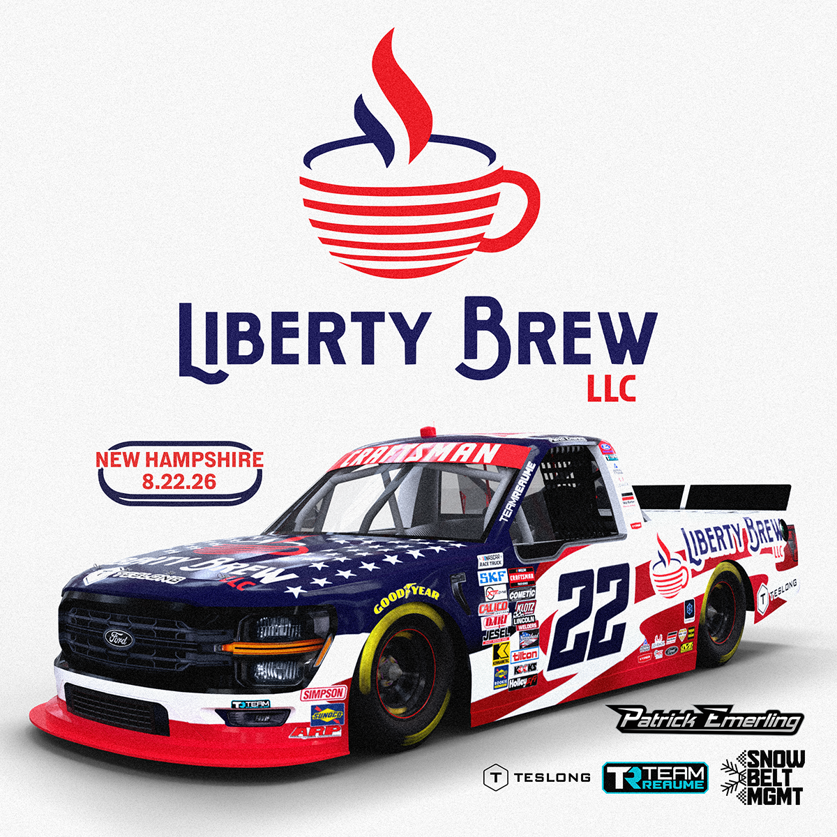 PATRICK EMERLING RETURNS TO NASCAR CRAFTSMAN TRUCK SERIES AT NEW HAMPSHIRE MOTOR SPEEDWAY