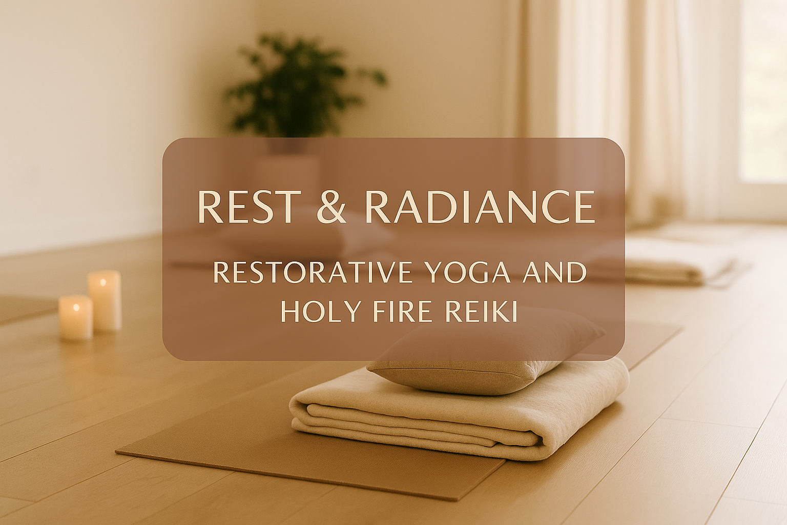 Step into a sanctuary of healing with our Rest & Radiance class—restorative yoga infused with Holy Fire Reiki in Dracut, MA. Relax, release, and rejuvenate in a deeply supportive environment. Only $10 for the first session!