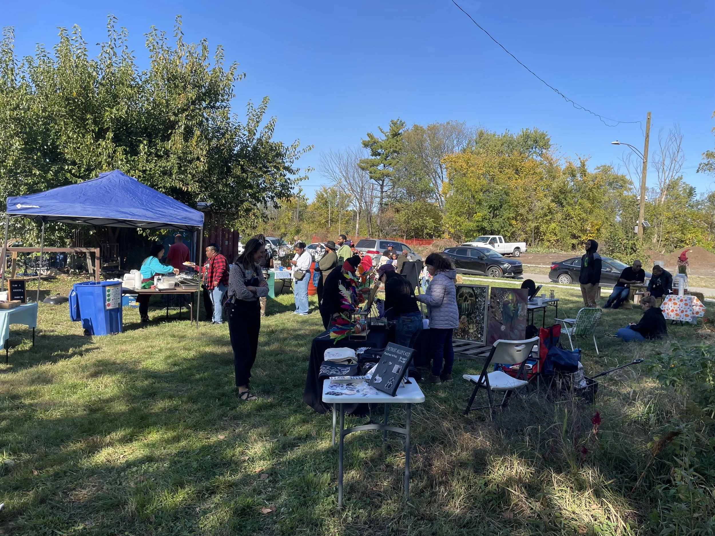 Neighbors at a Solstice Party at Sanctuary Farms