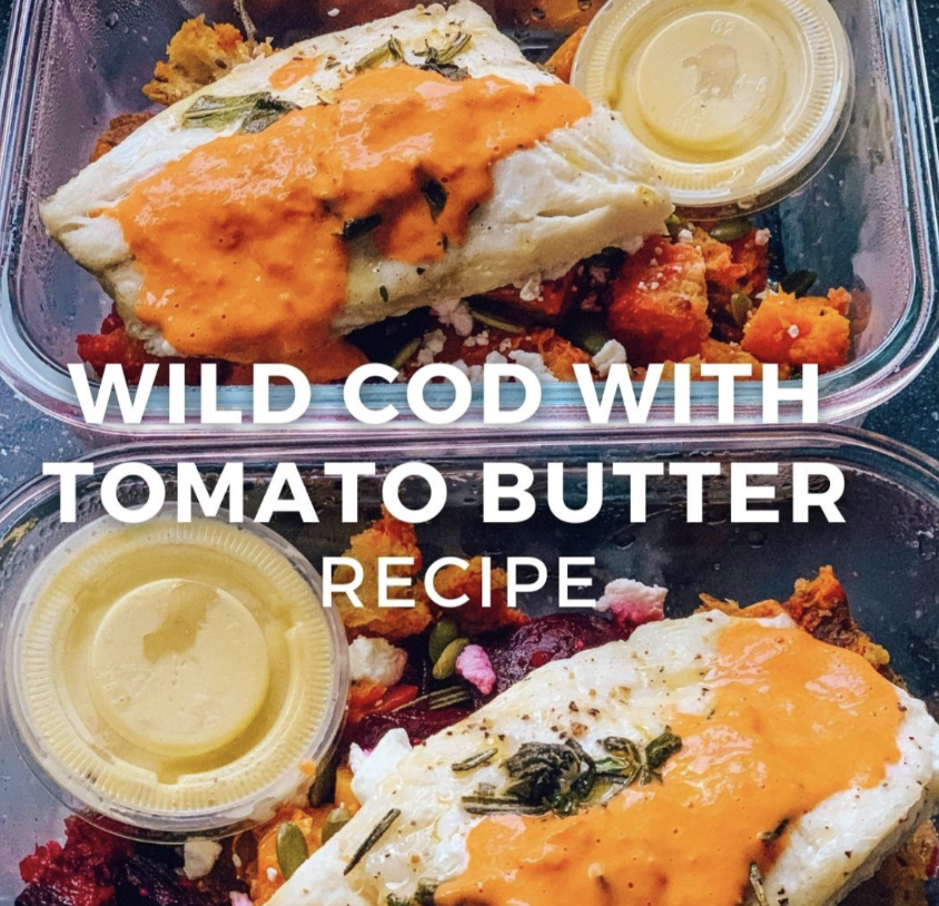 Cod with tomato butter