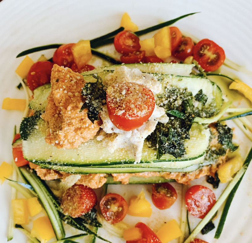 Raw Zucchini lasagna