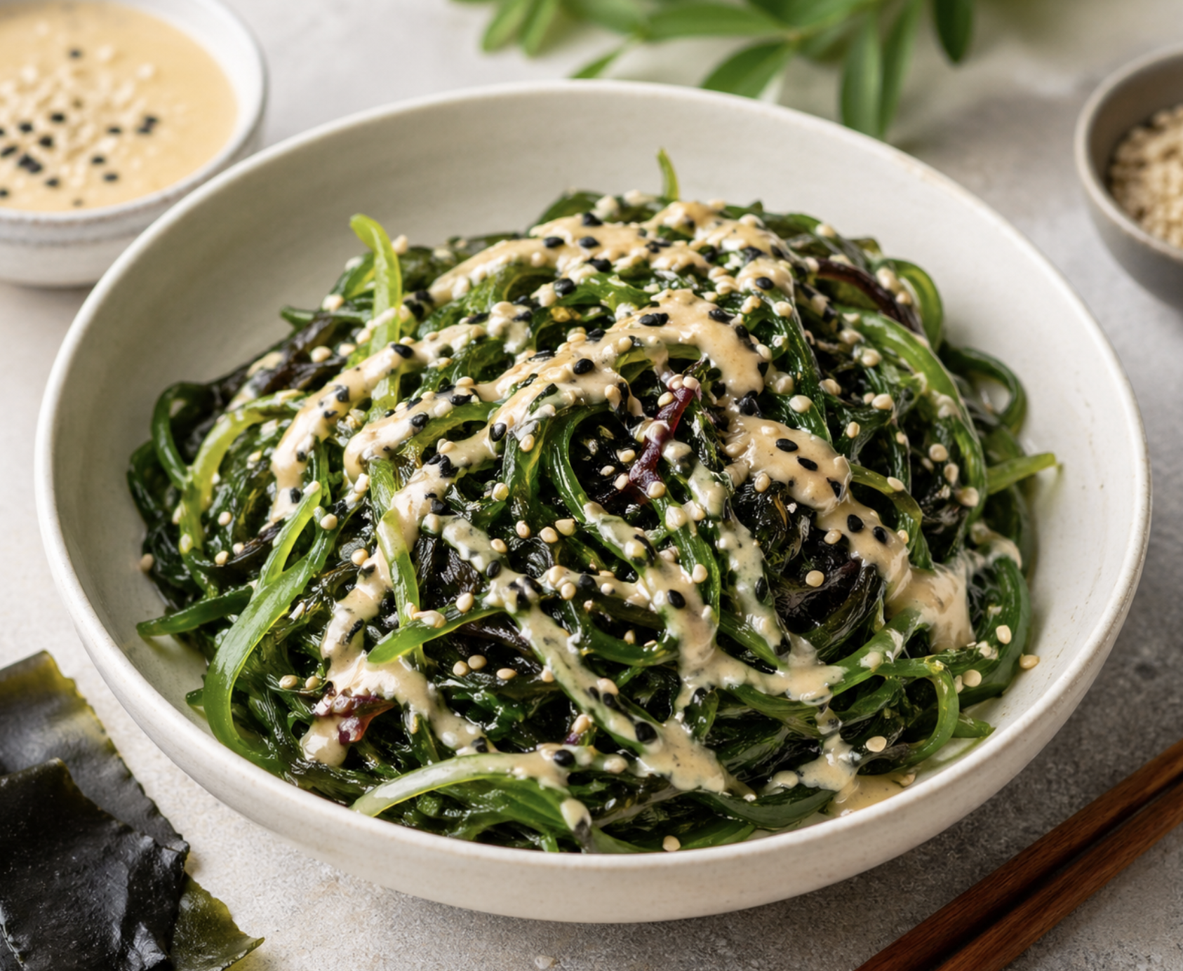 Seaweed Salad with Tahini-Sesame Dressing