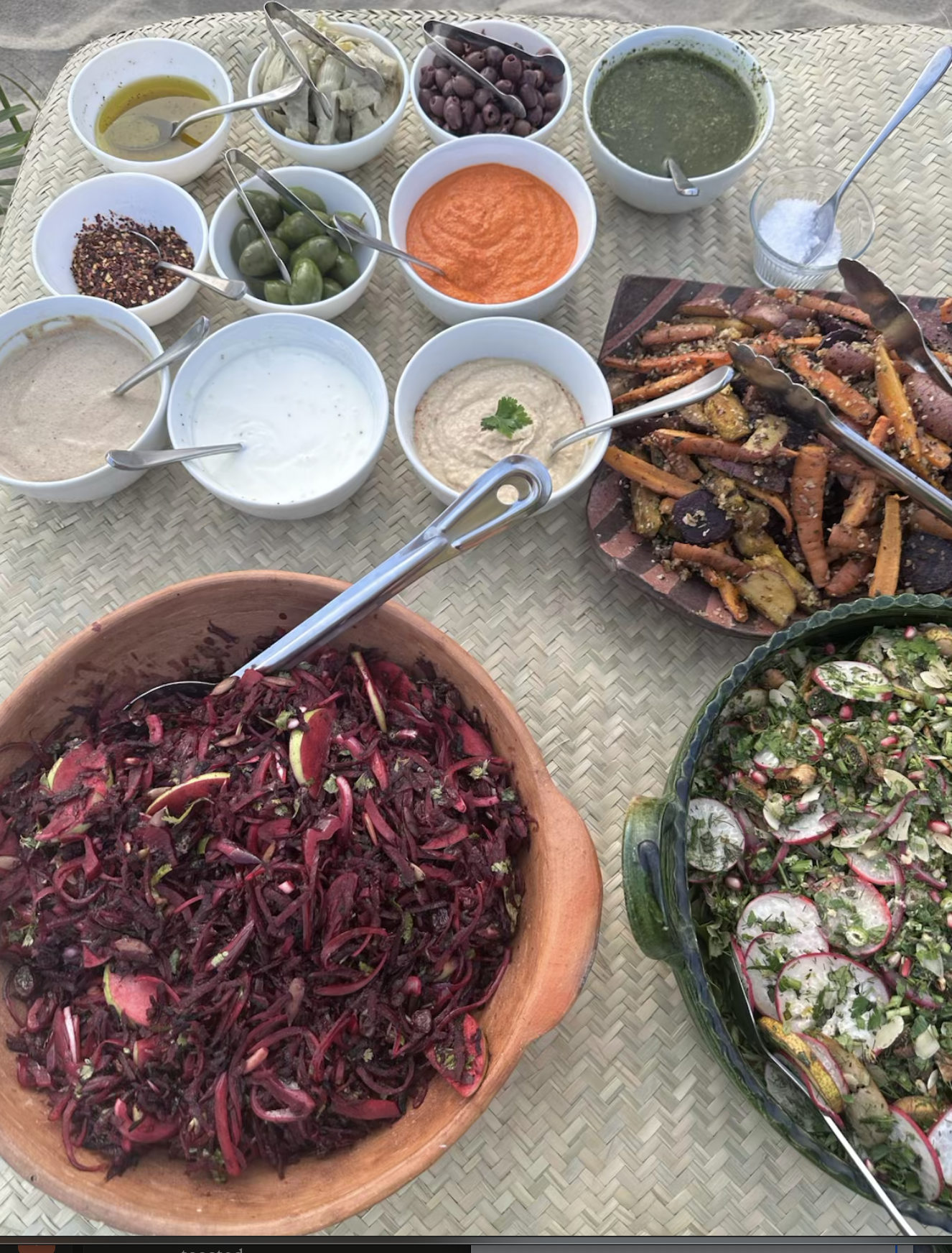 Spiced Beet Slaw with Apple, Cilantro, Pumpkin Seeds, Yogurt and Orange-Cumin Dressing