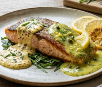 WILD SALMON WITH HERB CREAM