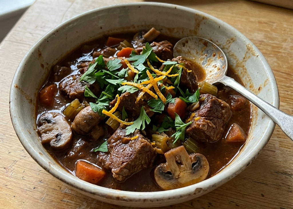 Beef Heart Stew with Bone Broth