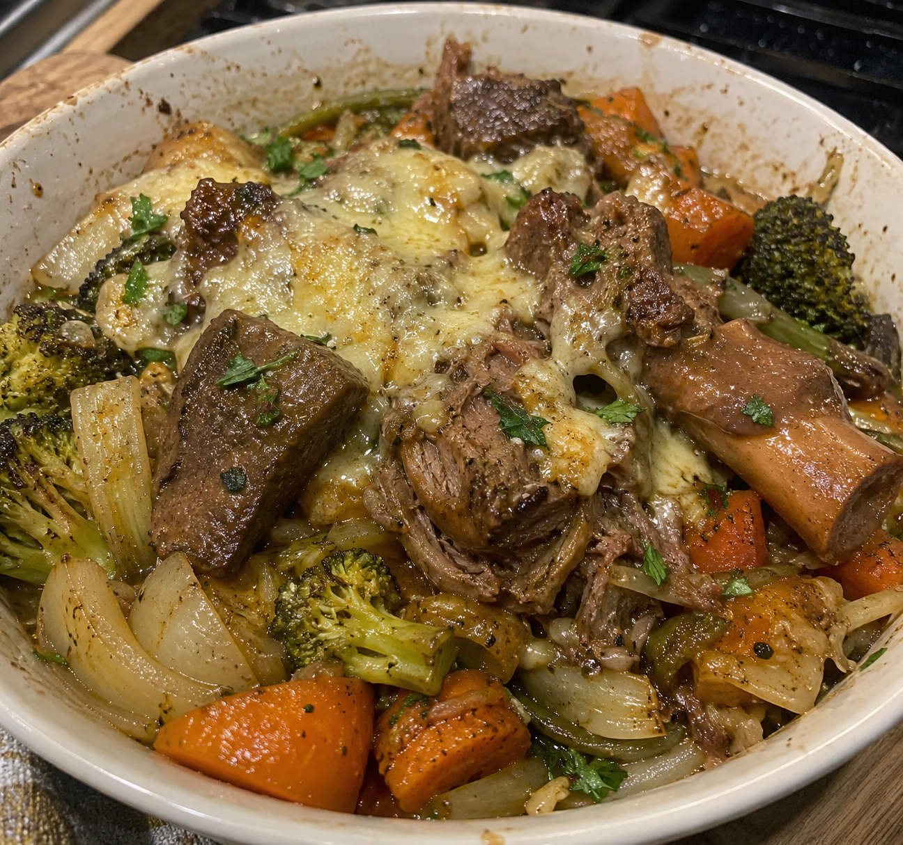 Whole-Animal Lamb Stew — Liver, Shanks &amp; Roasted Vegetables