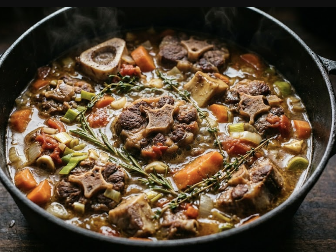Slow-Braised Oxtail with Veal, Lamb, Beef, or Wild Game
