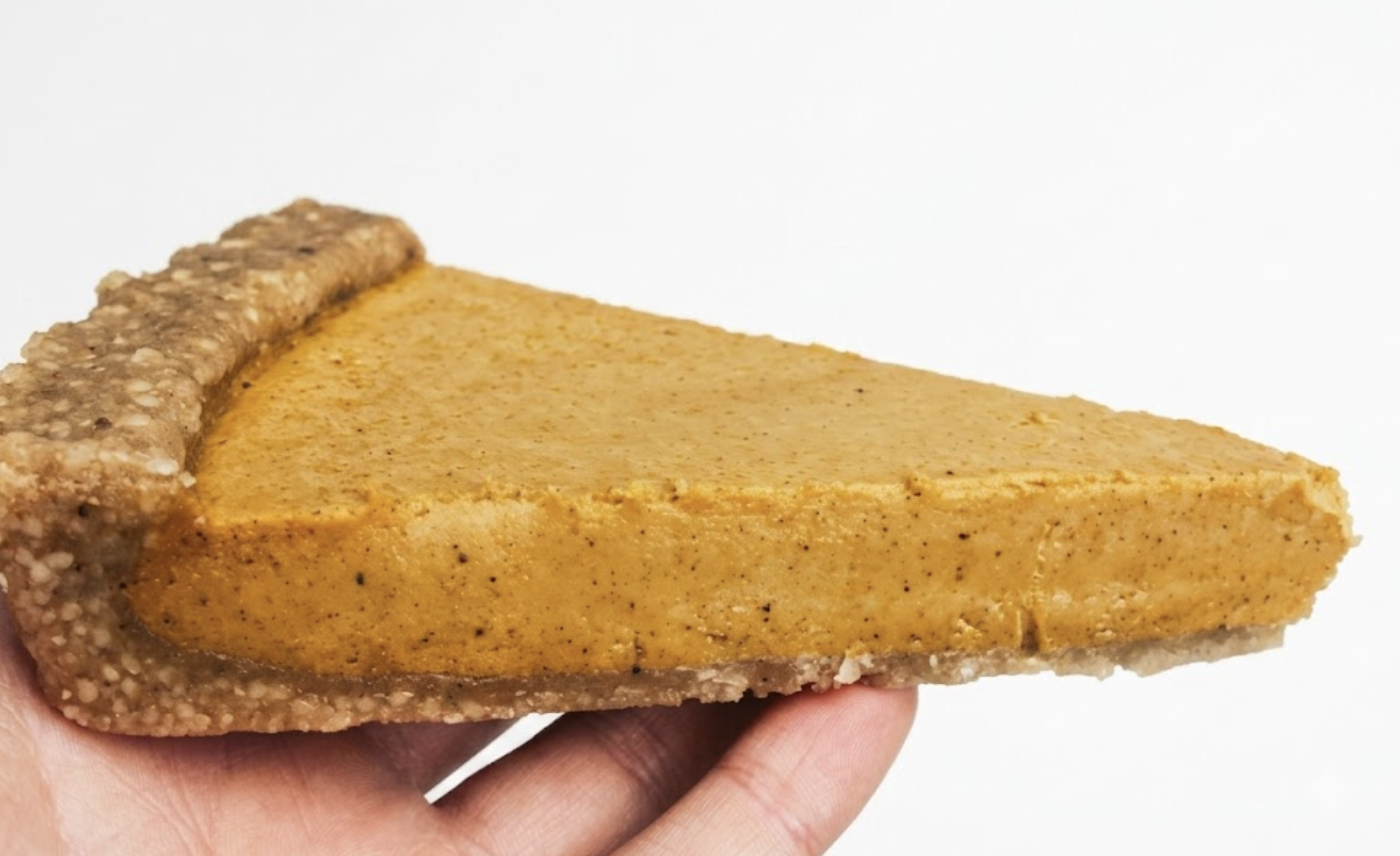 Raw Pumpkin Pie Cheesecake with Nut-Date Crust